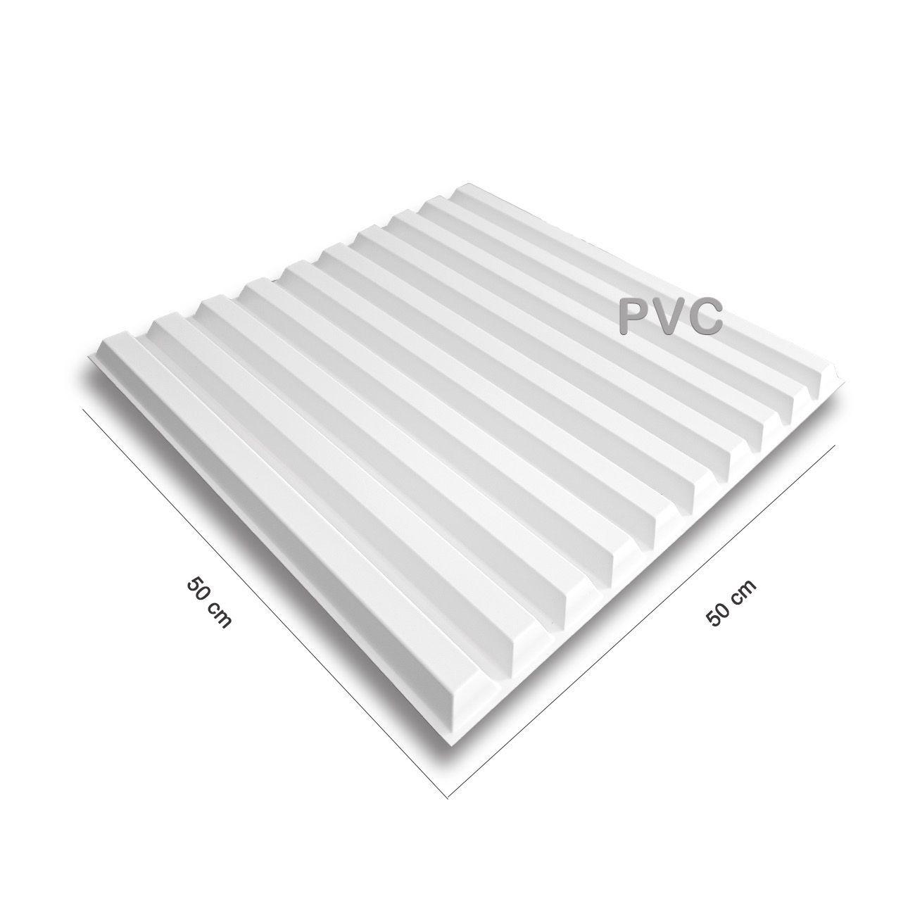 Panel Decorativo PVC 3d Liston Blanco 3m²-3