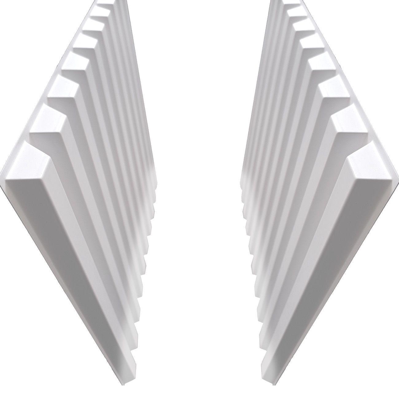 Panel Decorativo PVC 3d Liston Blanco 3m²-4