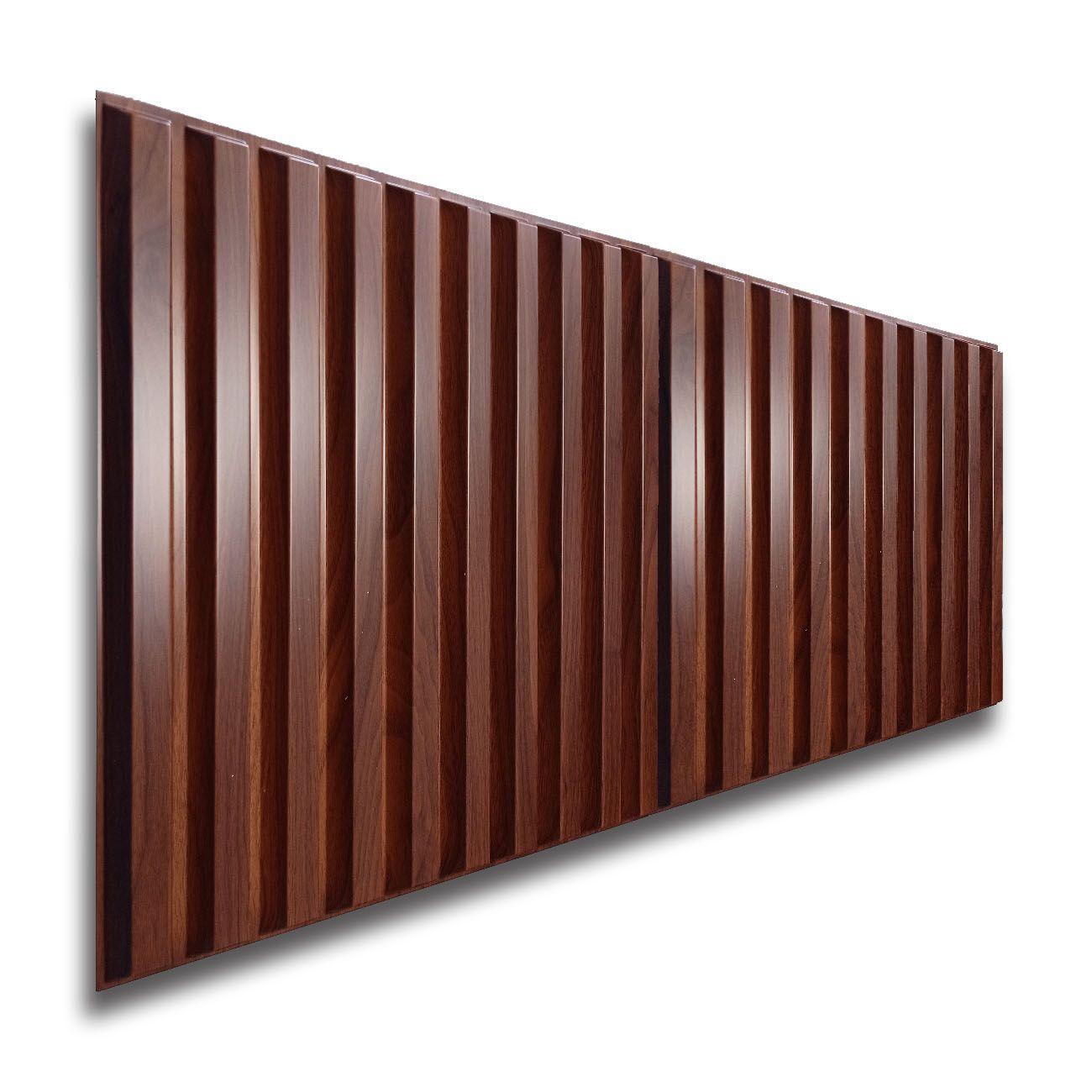 Panel Decorativo PVC 3D, Nogal 3m².-2
