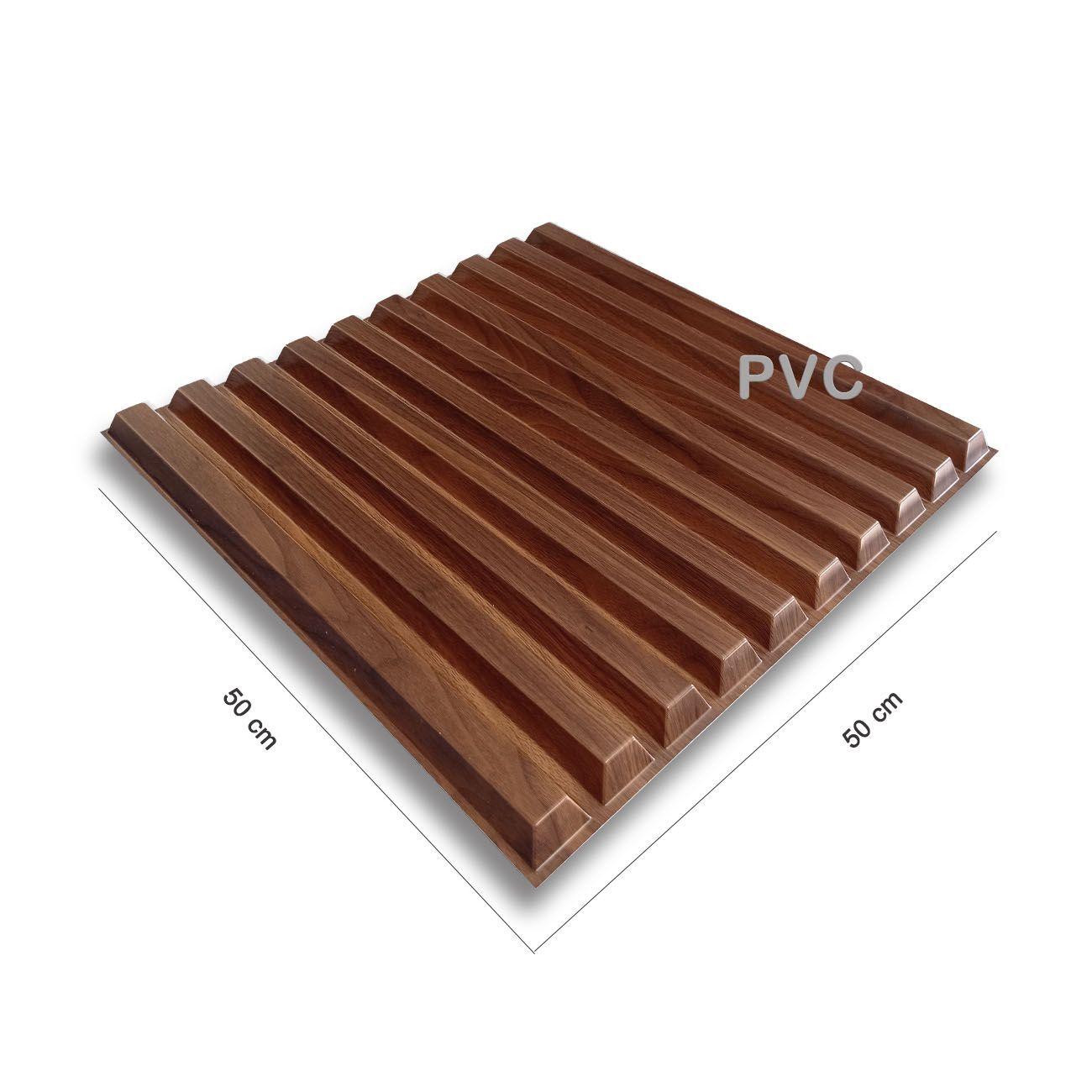 Panel Decorativo PVC 3D, Nogal 3m².-3