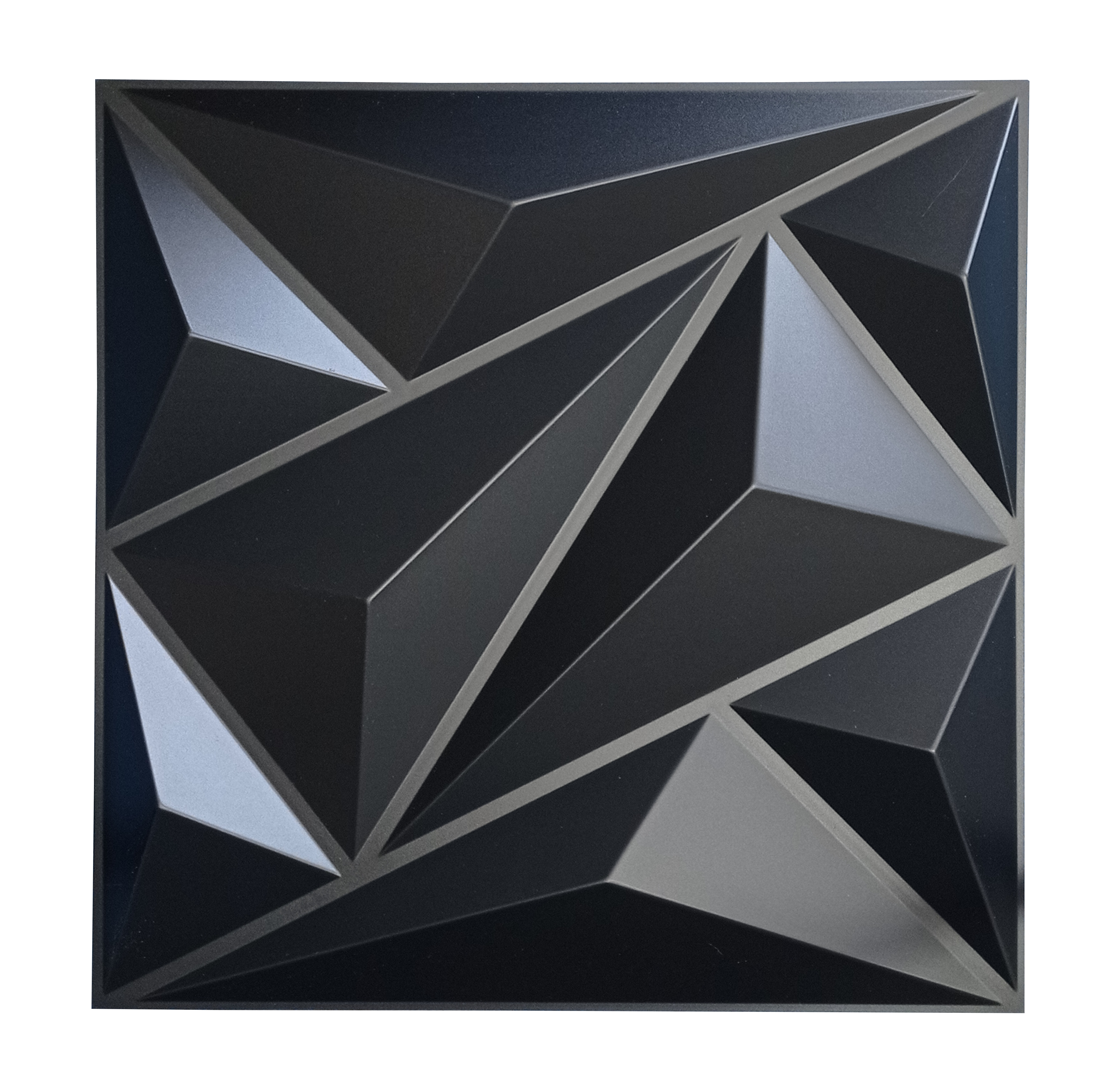 Panel Decorativo PVC 3d Mountain Negro 3m²-3