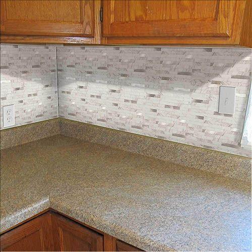Mosaico de PVC-Aluminio Autoadhesivo Mármol-Plata Caja de 0.68 m²-6