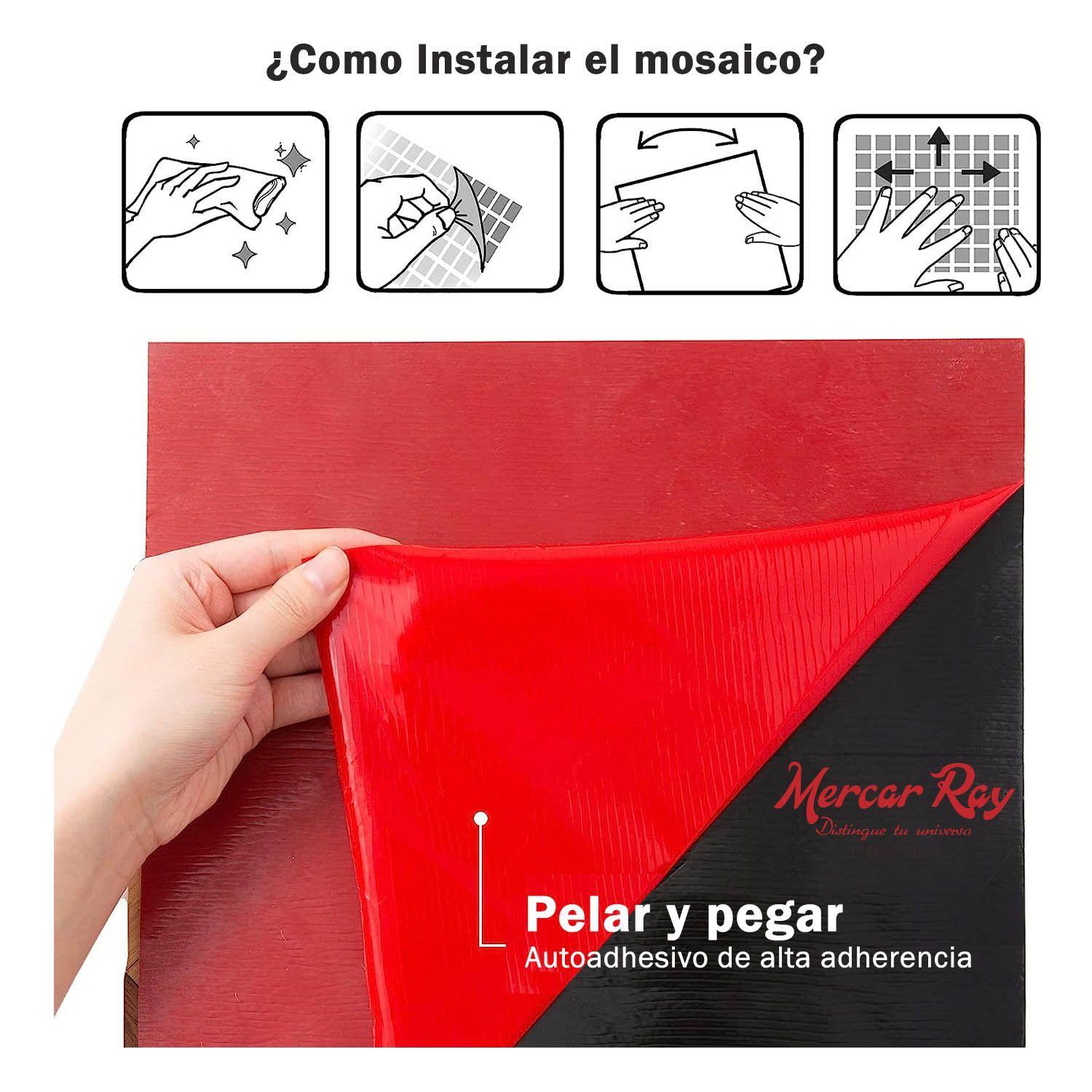 Mosaico Aluminio Autoadhesivo Bricks caja de 0.62m²-6