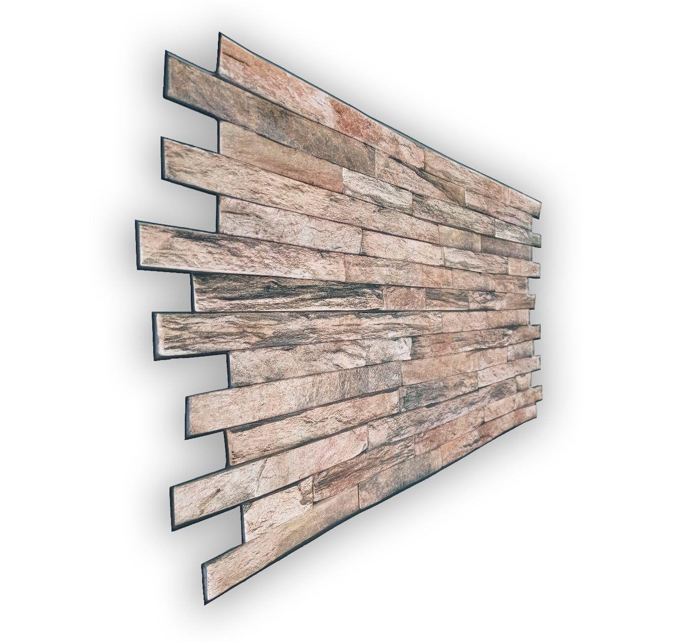 Wall Panel PVC Relieve 96.4 x 49 cm CANTERA PLANA 4.5m² (10 Paneles)-2