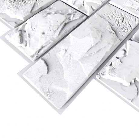 Panel PVC 3D, Realista. PIEDRA BLANCA (97.7 x 49,3cm).-2