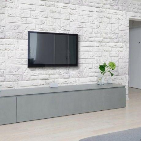 Panel PVC 3D, Realista. PIEDRA BLANCA (97.7 x 49,3cm).-5