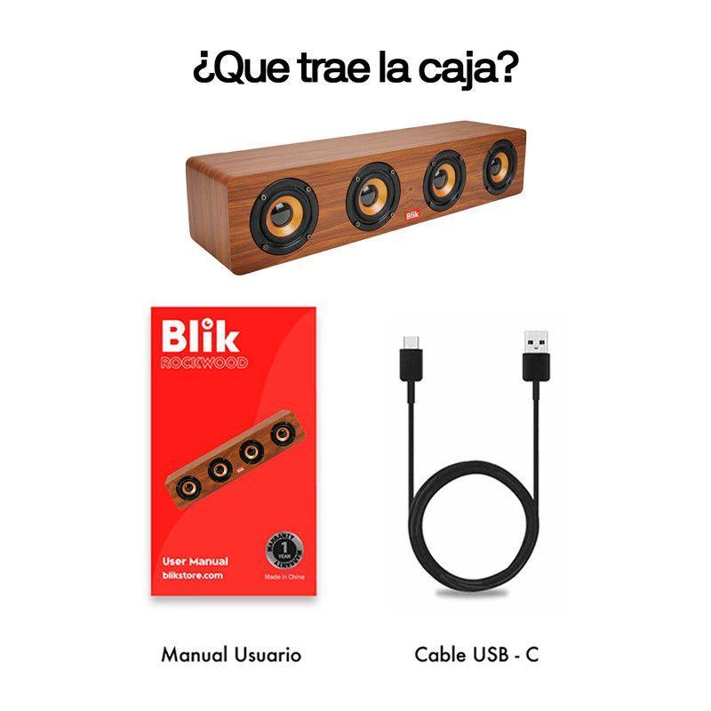 Parlante Portatil Blik Rockwood 2,6in x4 TWS BT 5.3 10H 20W-7