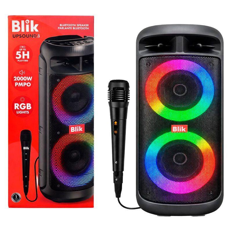 Parlante Karaoke Blik Upsound3 BT 5.3 Radio TF/SD TWS RGB 5h-2