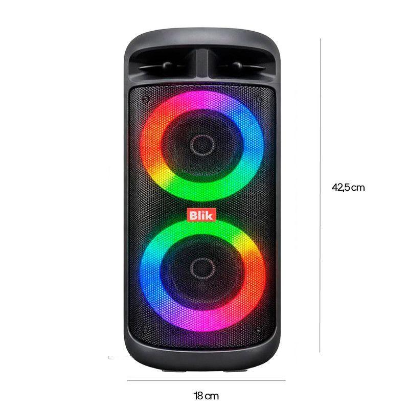 Parlante Karaoke Blik Upsound3 BT 5.3 Radio TF/SD TWS RGB 5h-5