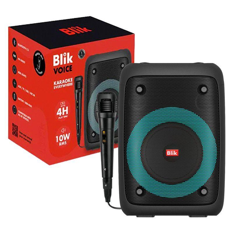 Parlante Karaoke Blik Voice BT 5.3 Radio TF/SD TWS RGB 4h-2