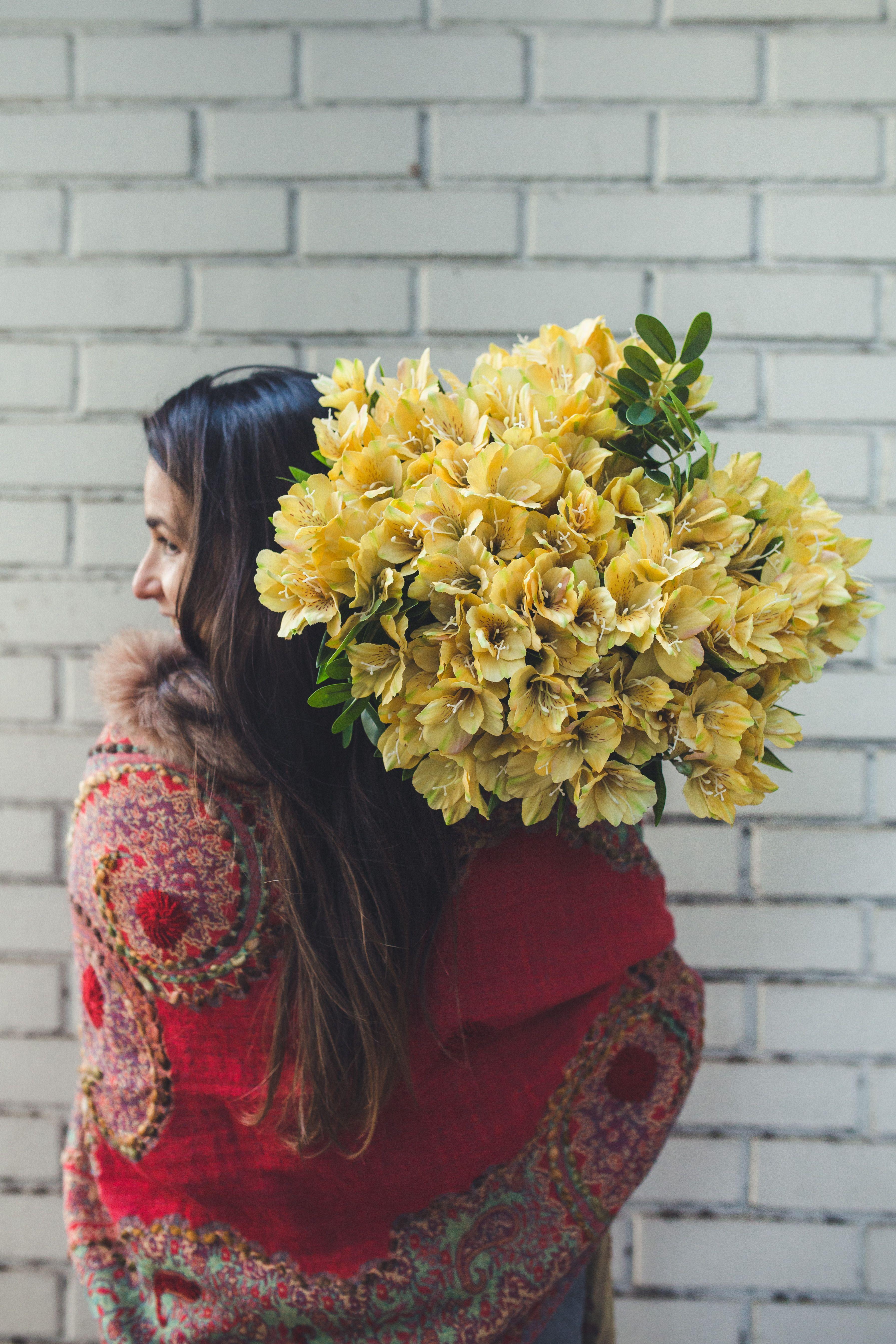 Astromelia Amarilla Flor Artificial by Le Bouquet 60 cm-4