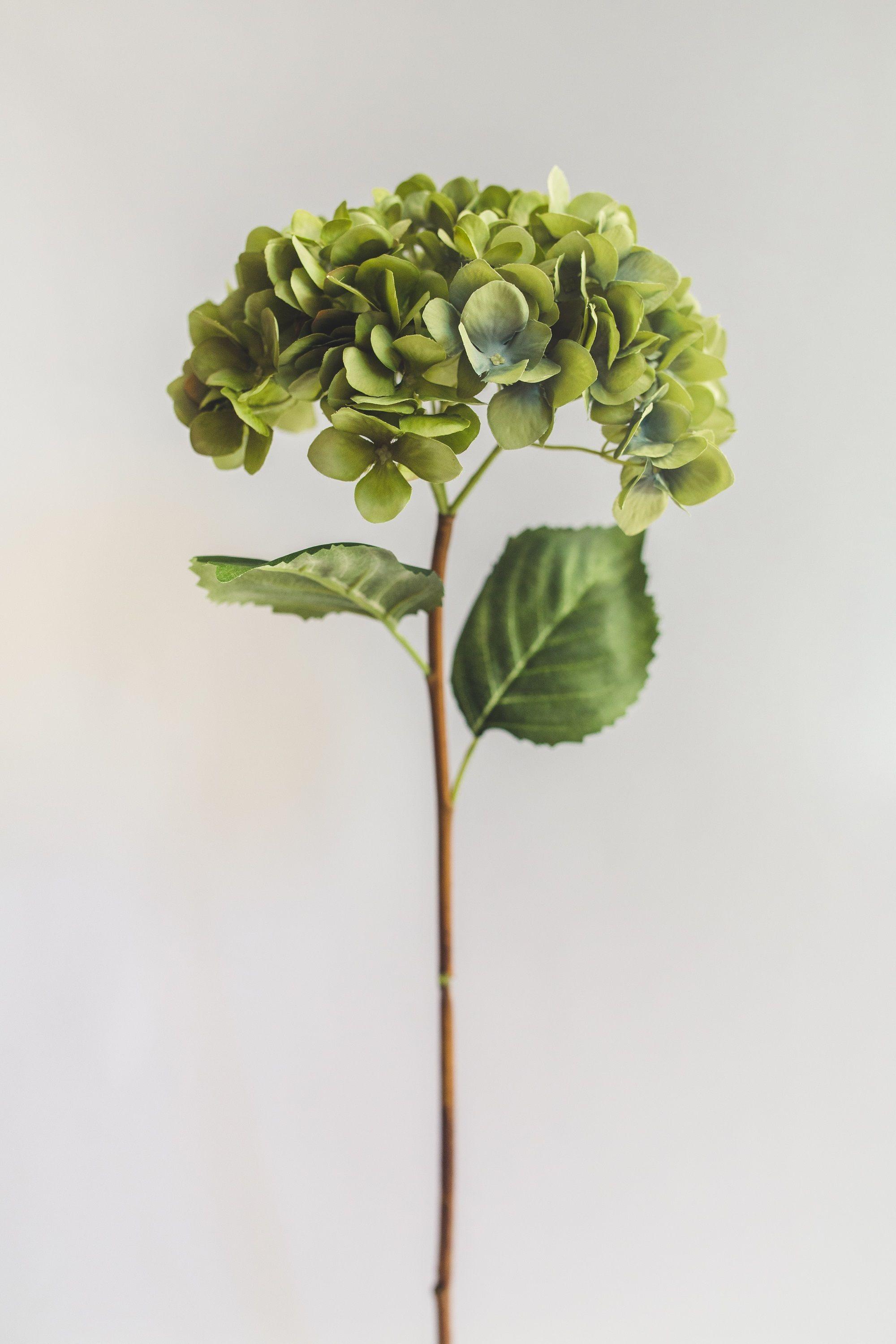 Hortensia Verde con Azul Flor Artificial by Le Bouquet 66 cm-0