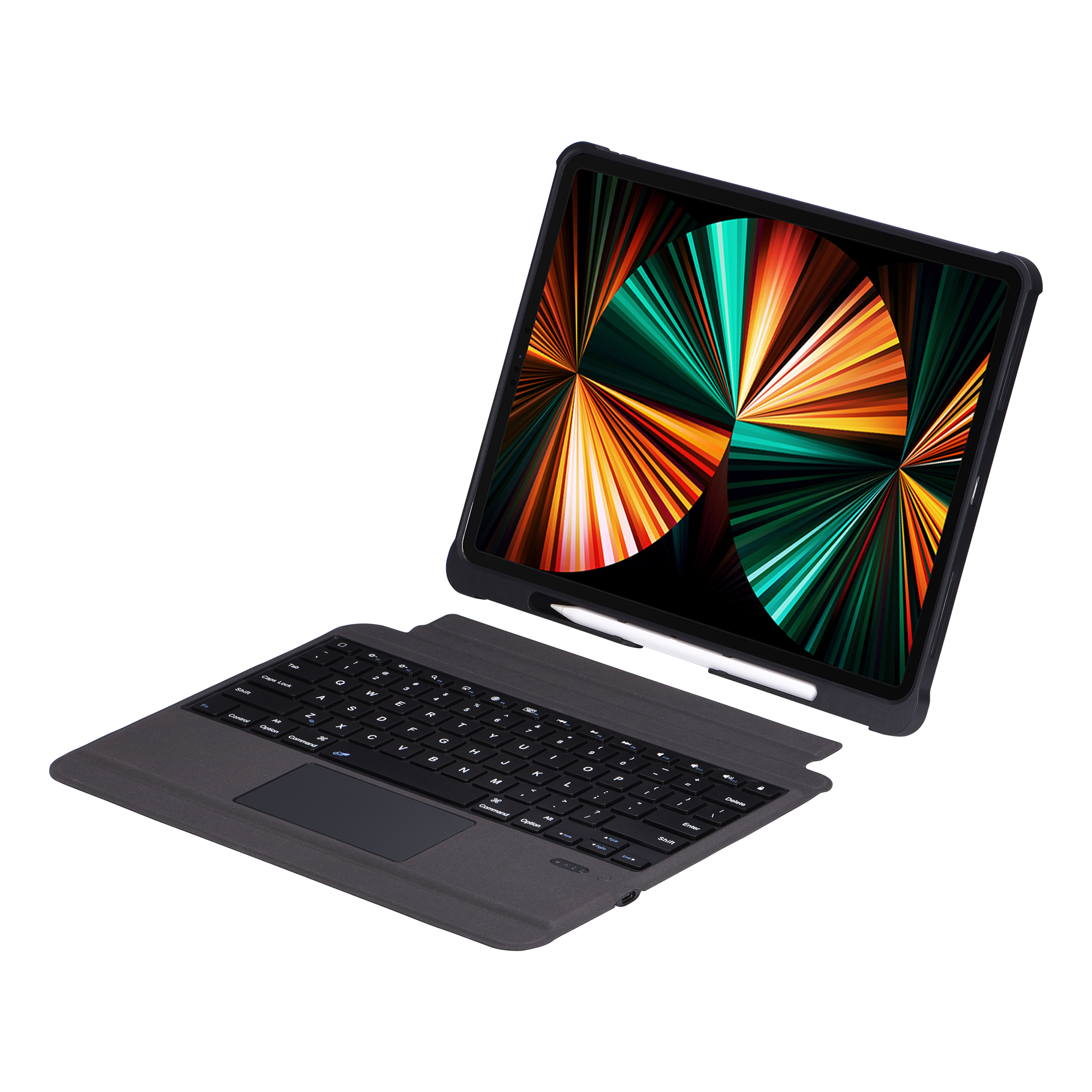 Funda Con Teclado Y Touchpad iPad Pro 12.9 Desde 2018 3ra 4ta 5ta Gen-1