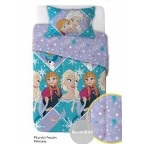 Plumón Cubrecama Infantil Frozen Snowing Reversible 1.5 Plazas-1