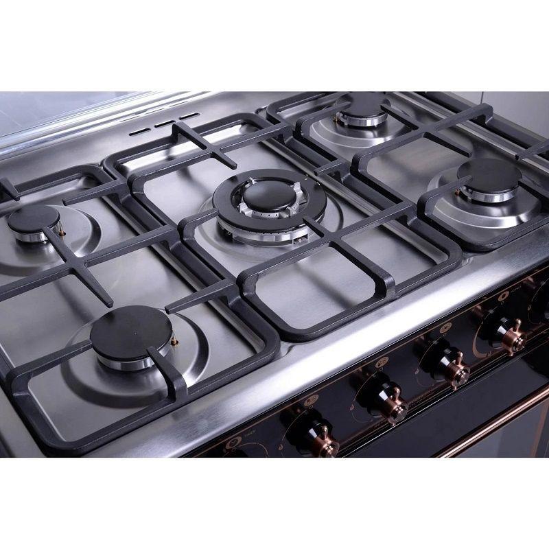 Cocina Gas 5 Quemadores Sindelen Nova Vita Ch-8850rd Negro-2