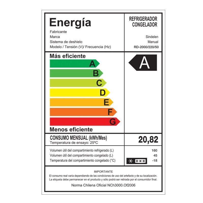 Refrigerador Sindelen Frost 200Lt Rd-2000 Silver-2