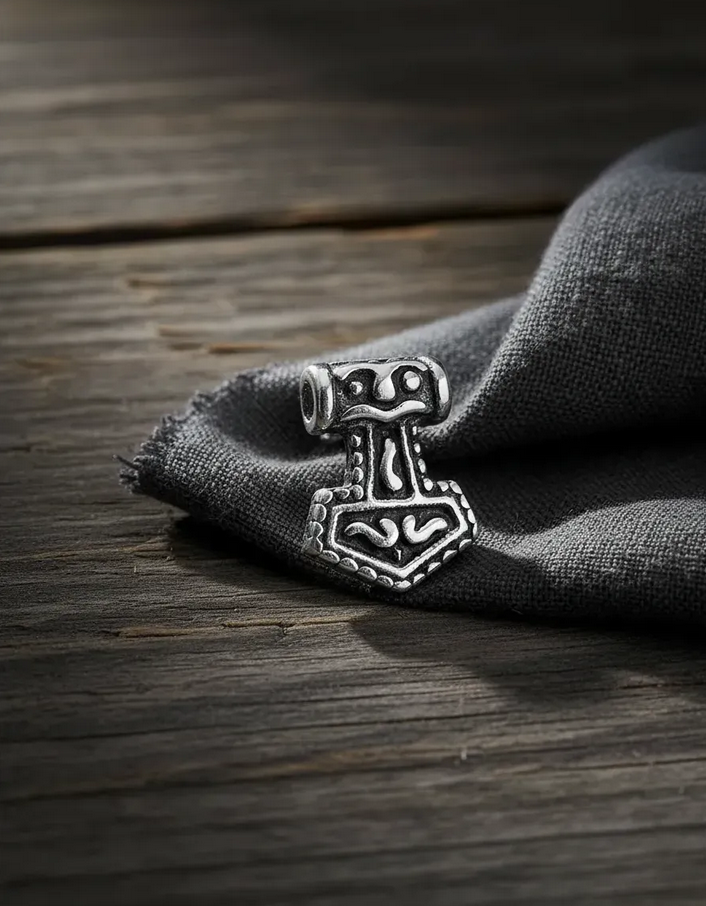 Aro Estilo Moderno Para Hombres Martillo Mjolnir-3