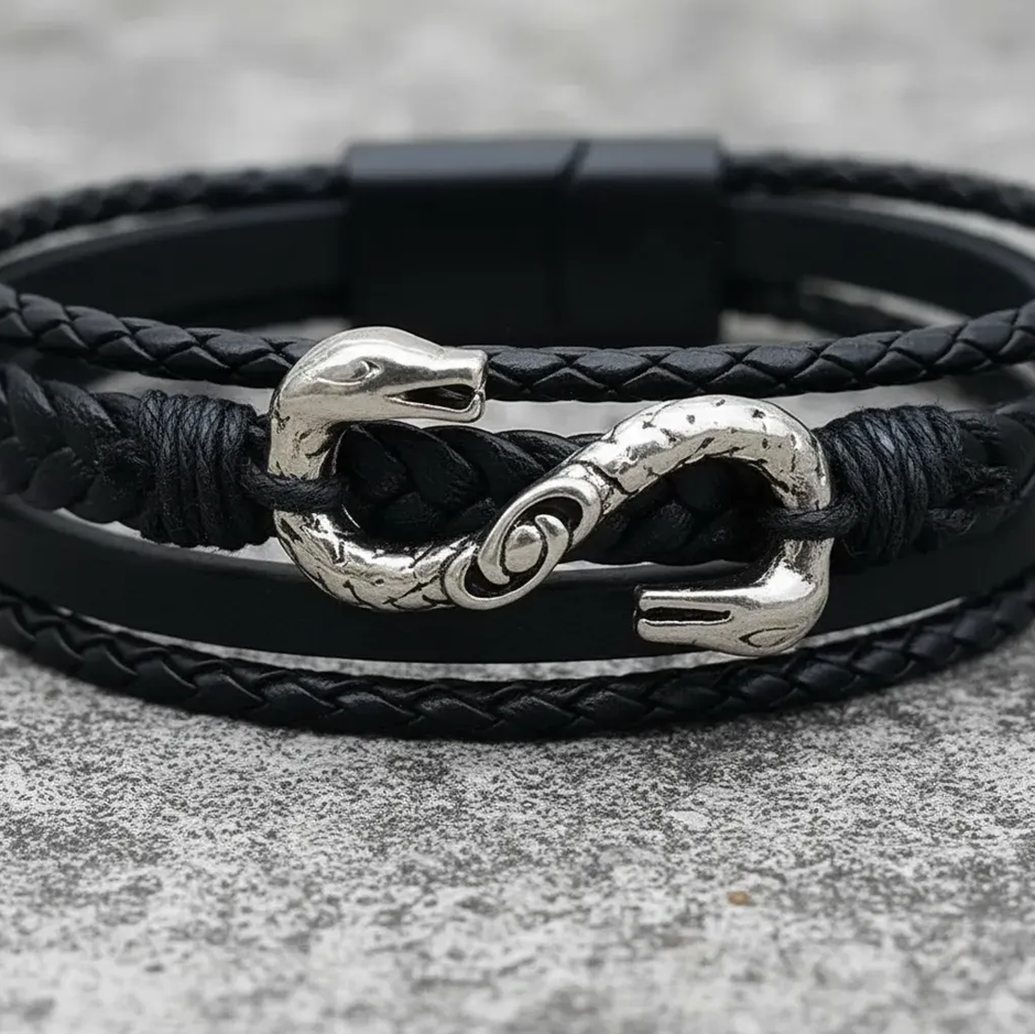 Pulsera De Ecocuero Y Fantasia Para Hombre Tipic-2