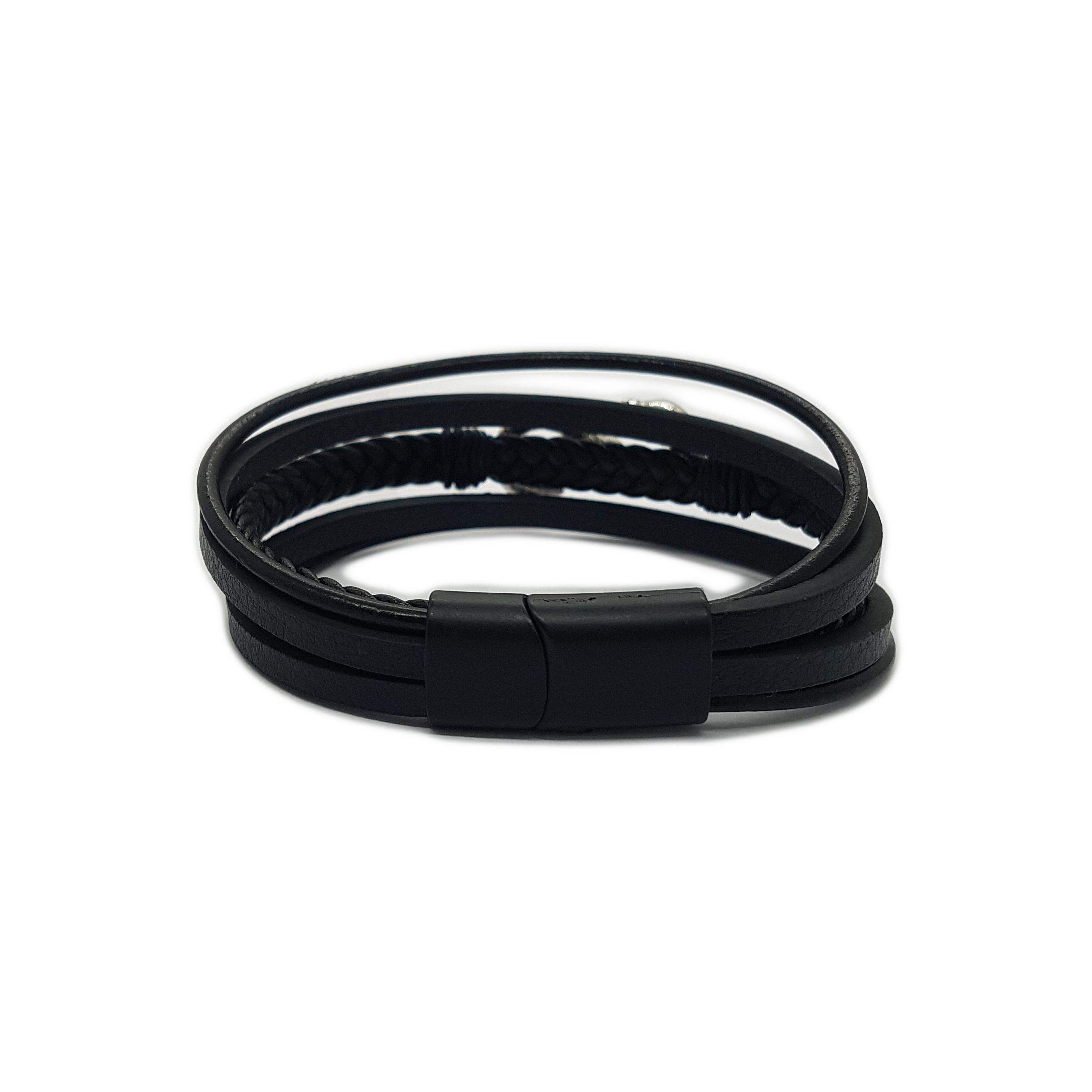 Pulsera De Ecocuero Y Fantasia Para Hombre Tipic-1