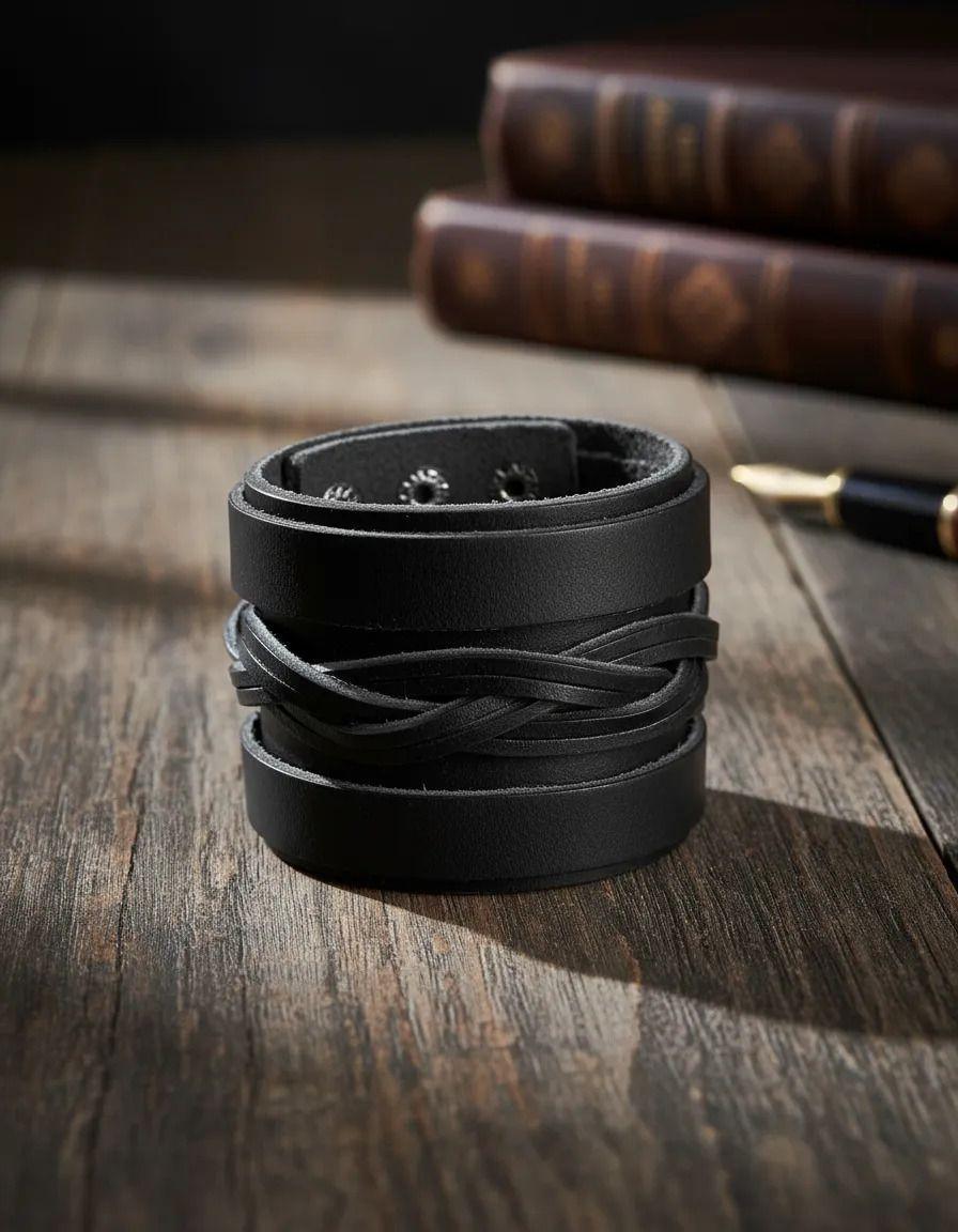 Brazalete Cuero Hombre Draco-2