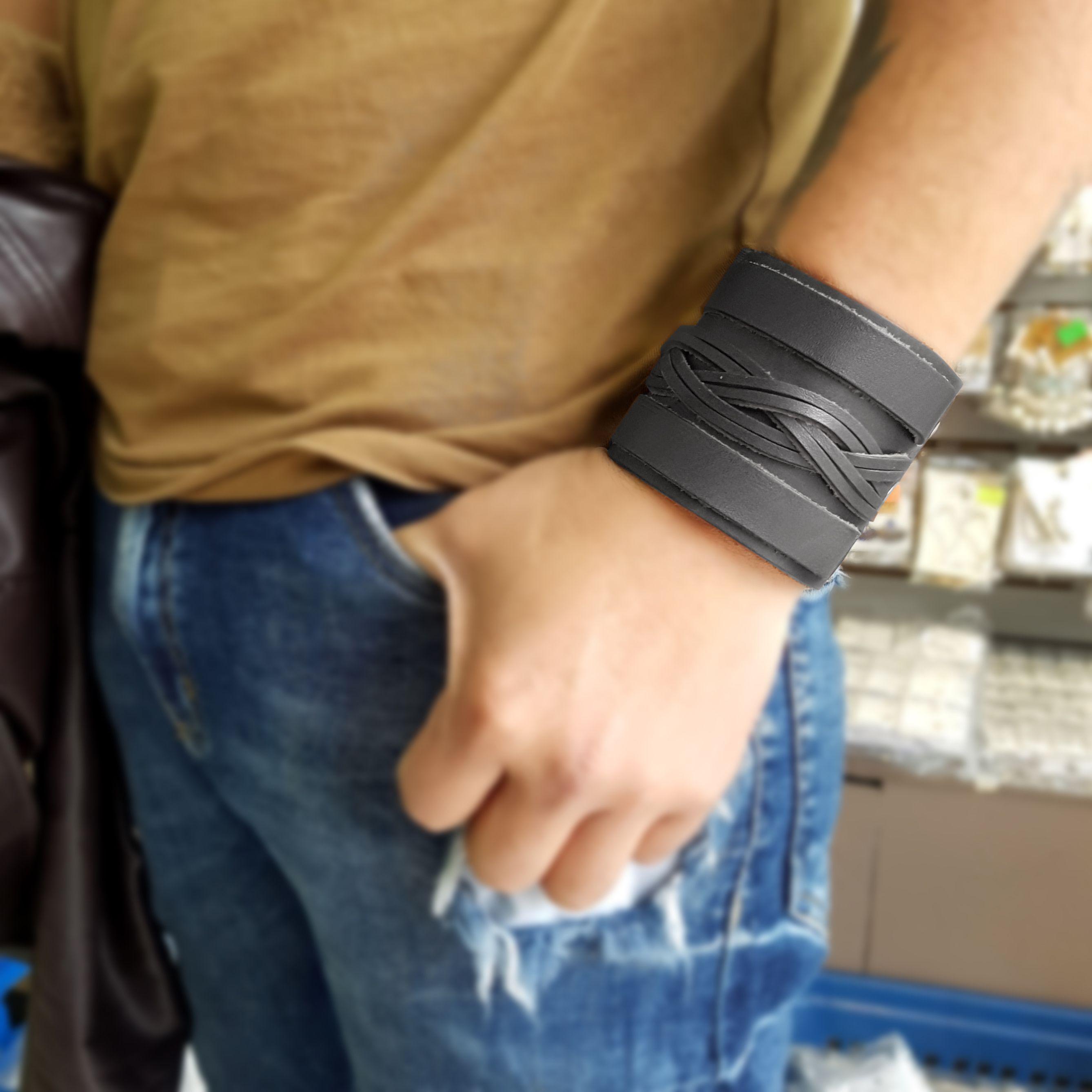 Brazalete Cuero Hombre Draco-3