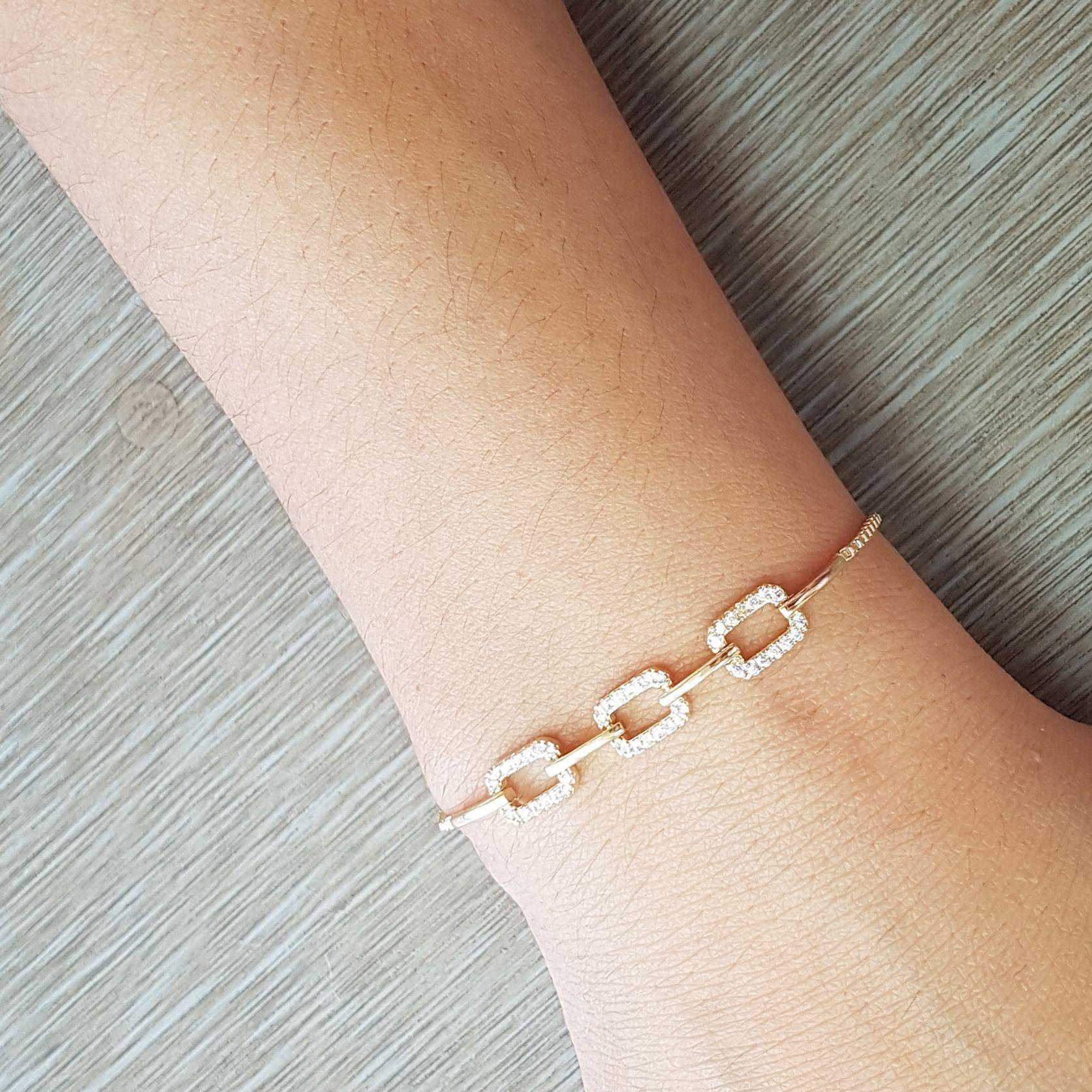 Brazalete / Pulsera Fantasía Para Fiesta De Strass Mel-3