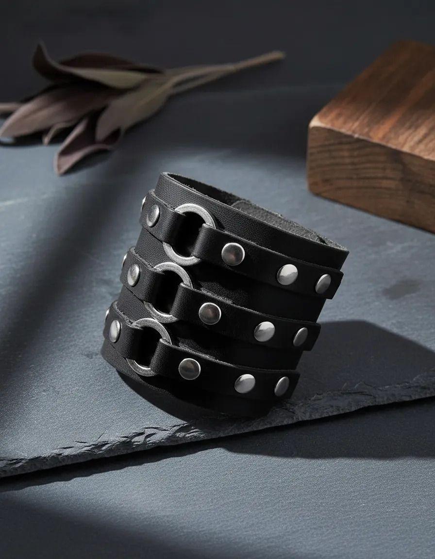 Brazalete Cuero Hombre Bronco-2