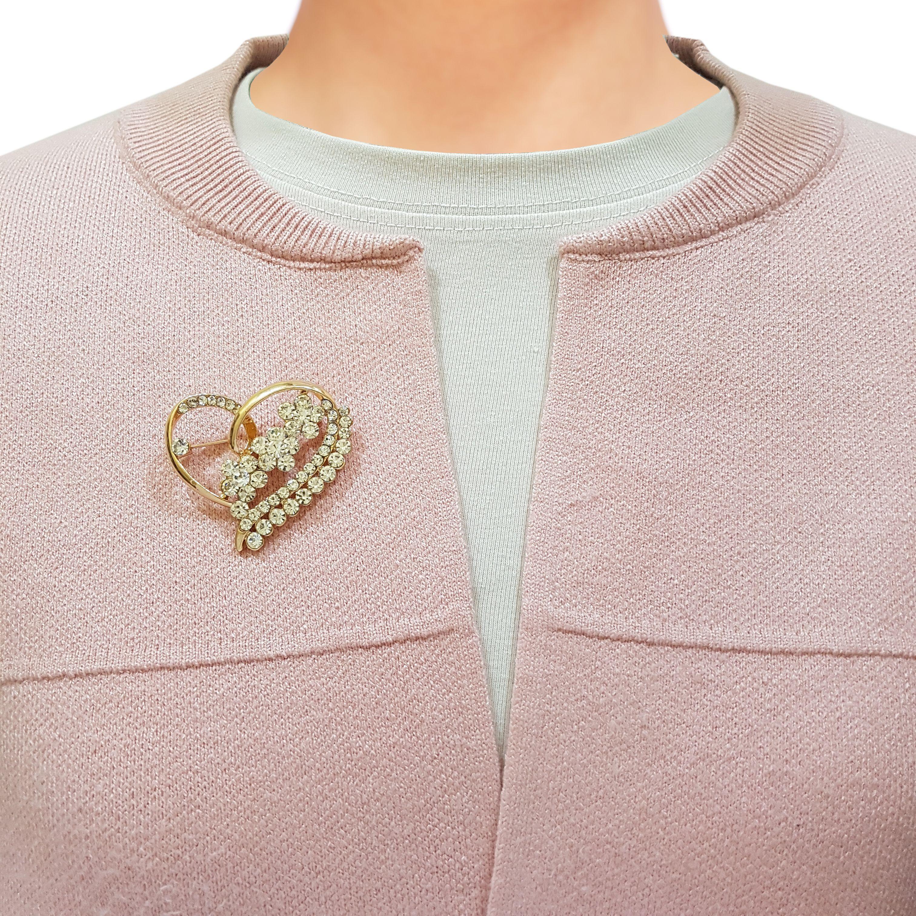 Broche Prendedor Para Mujer Bello Corazon-3