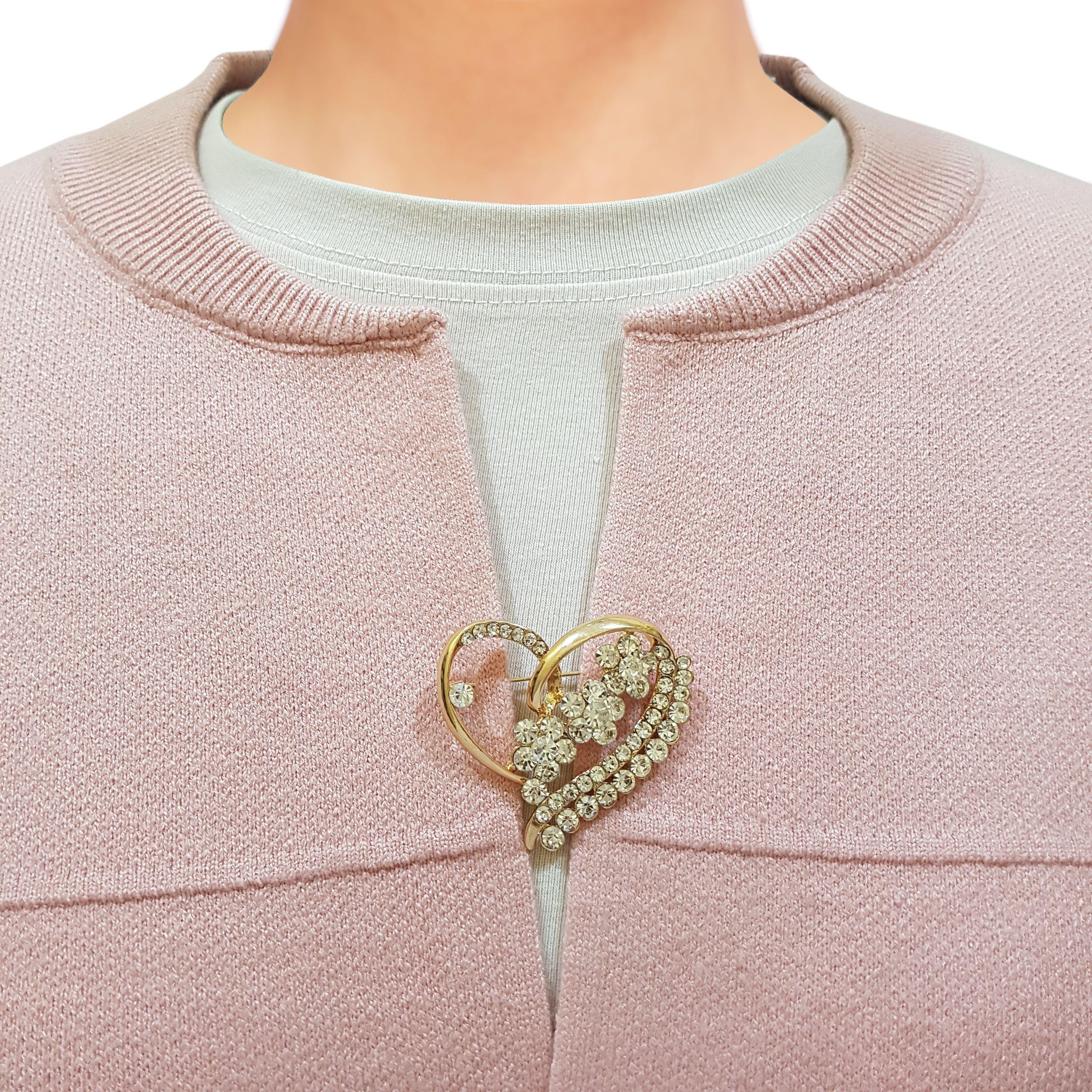 Broche Prendedor Para Mujer Bello Corazon-4