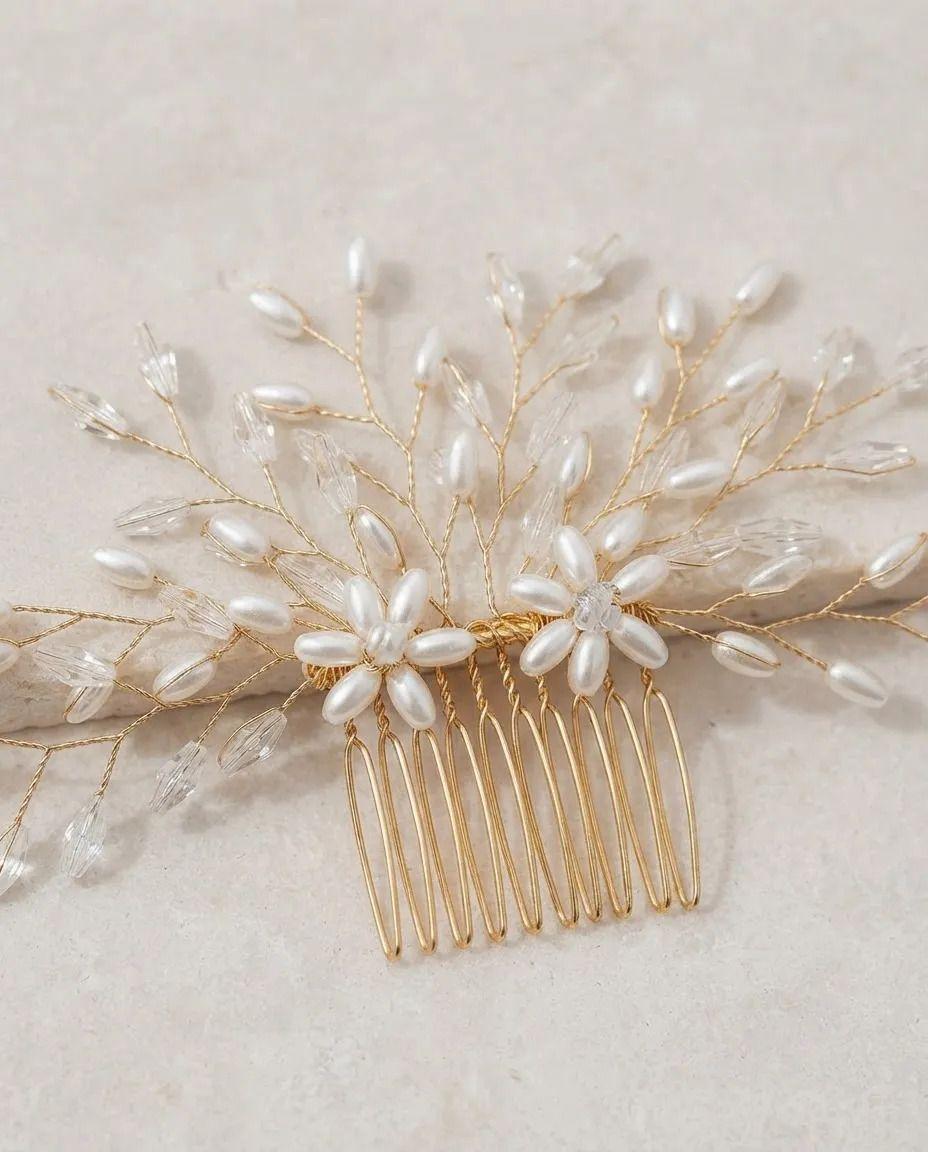 Peineta / Tocado / Accesorios Para Novia Feil-2