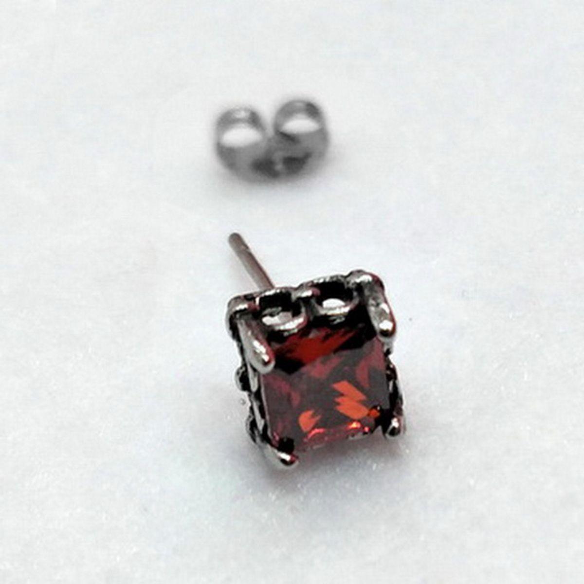 Aro Moderno Para Hombres Piedra Roja-2