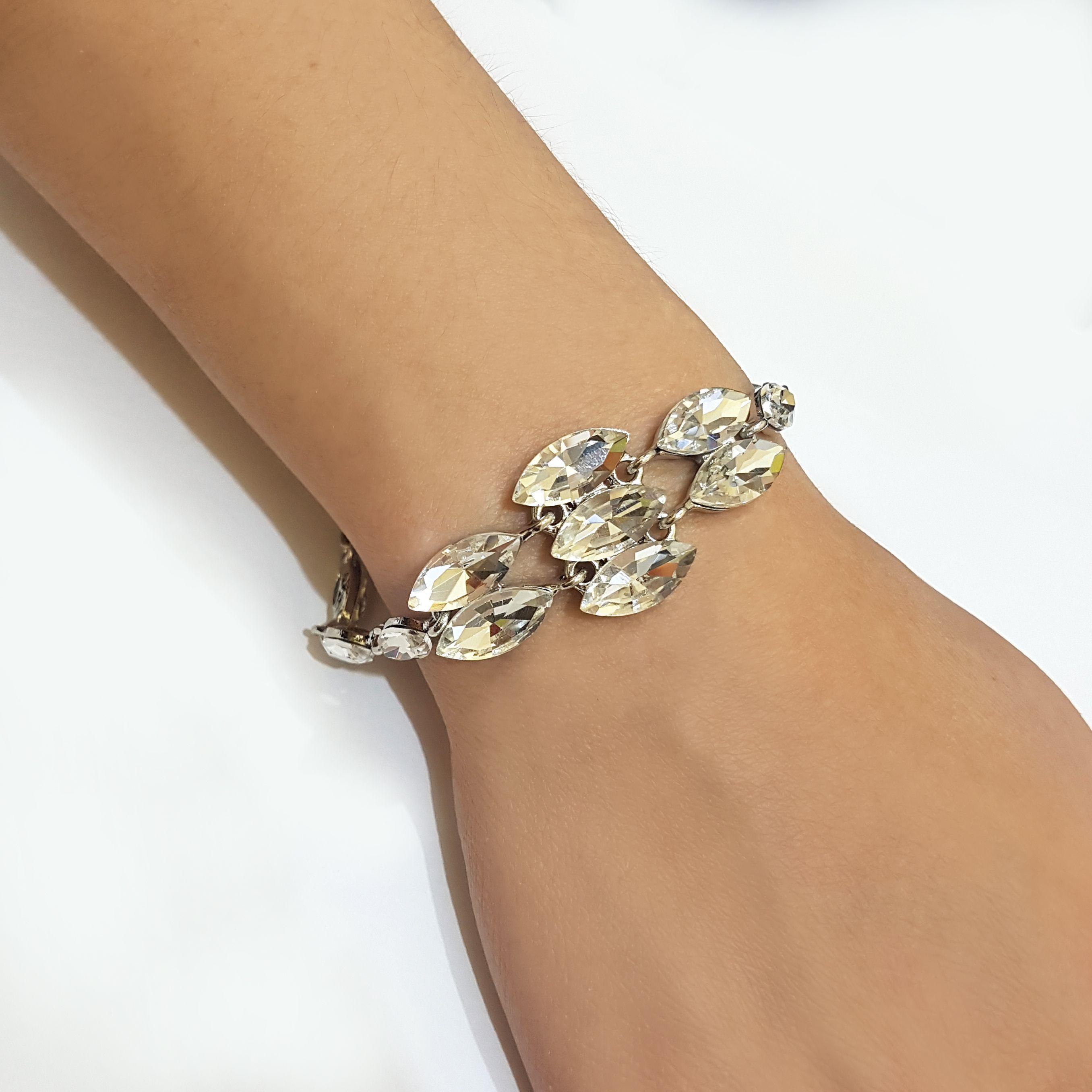 Brazalete / Pulsera Fantasía Para Fiesta De Cristales Kk-2