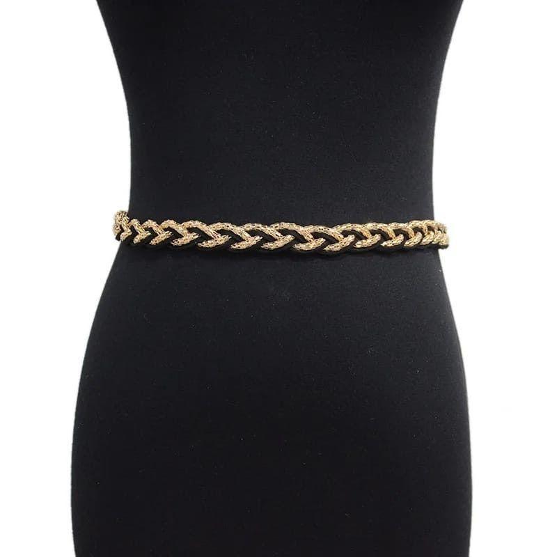 Cinturón Cadena Cintura De Metal Para Mujer Como-2