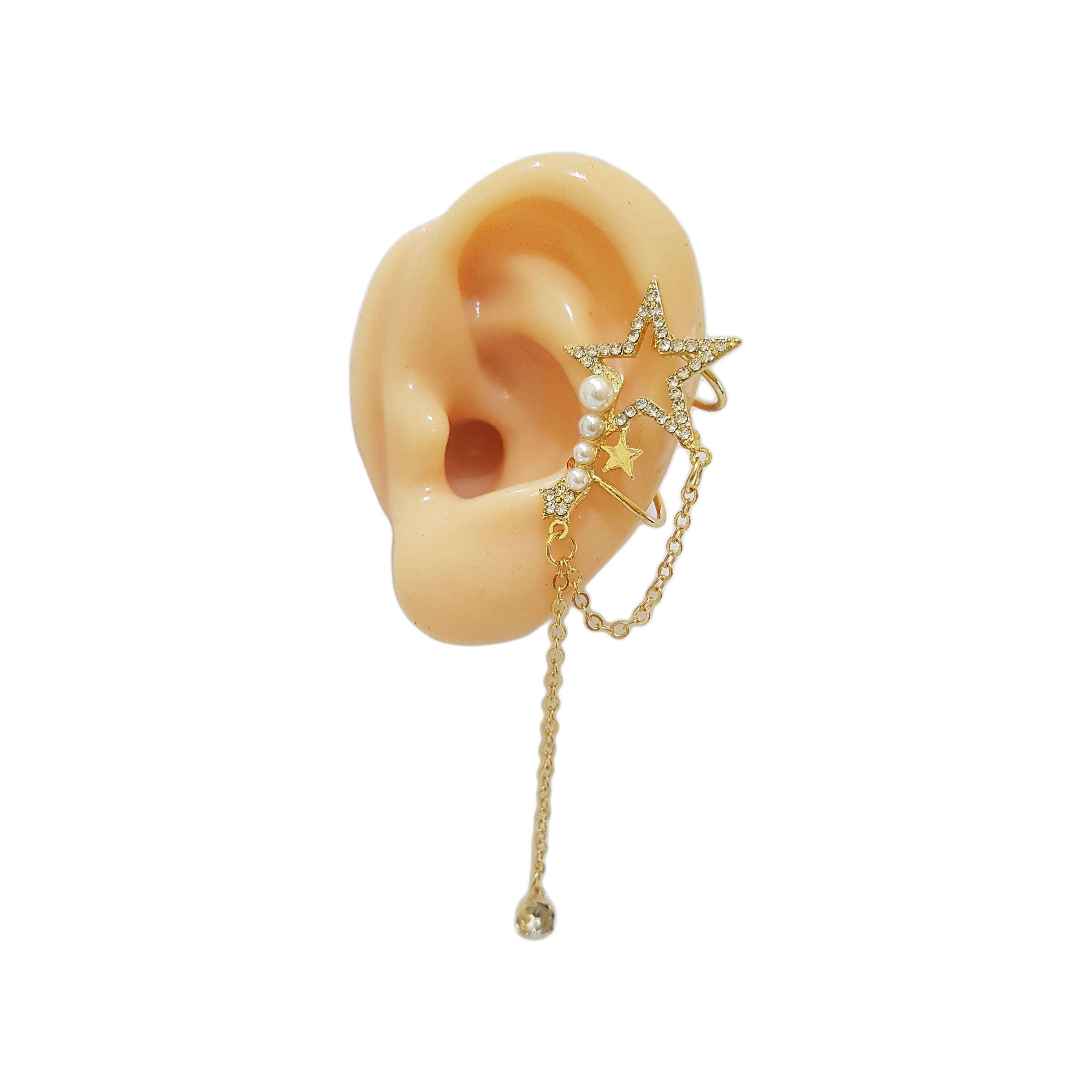 Aro Trepador A Presión Earcuff Estrella-2