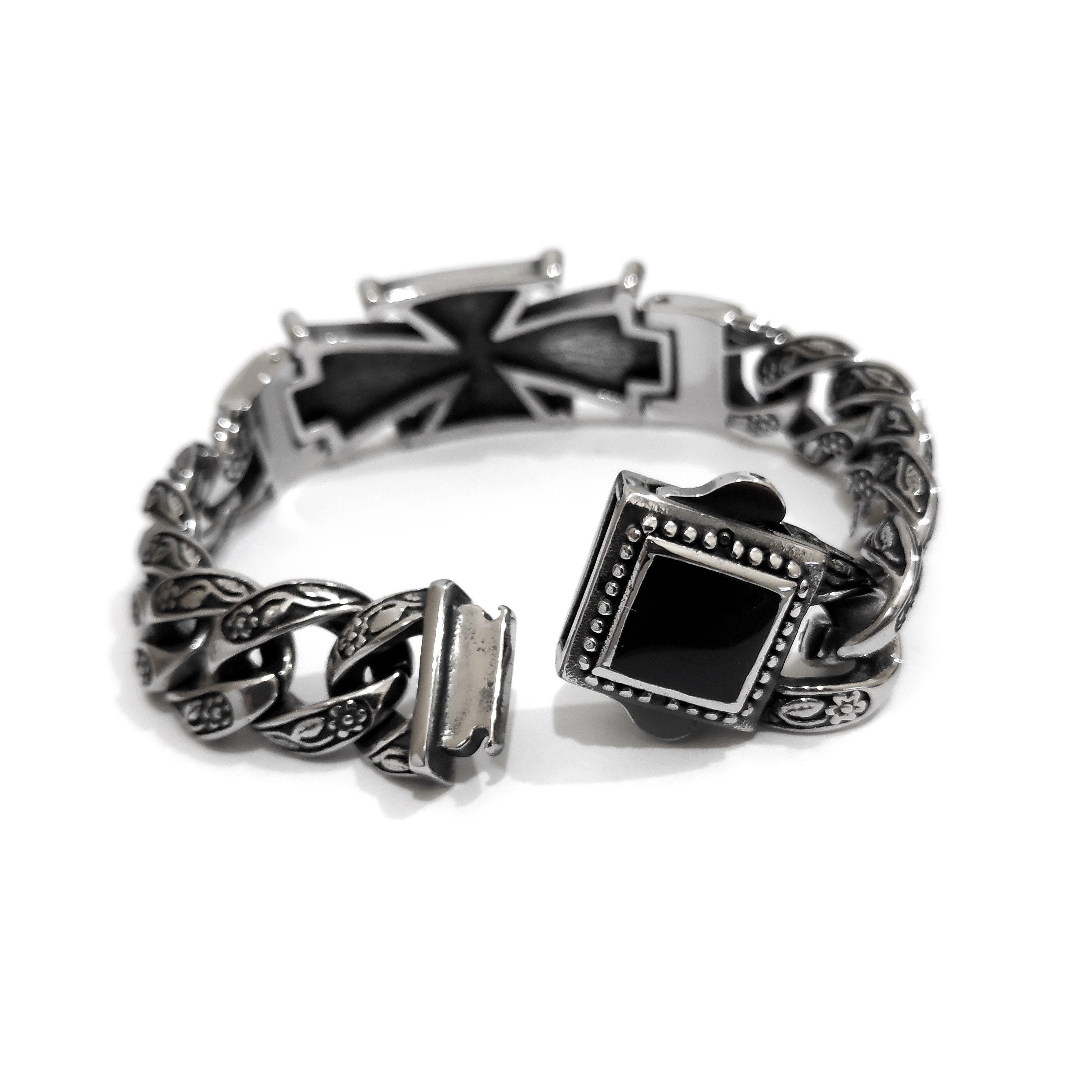 Pulsera De Acero Para Hombre Cross-2