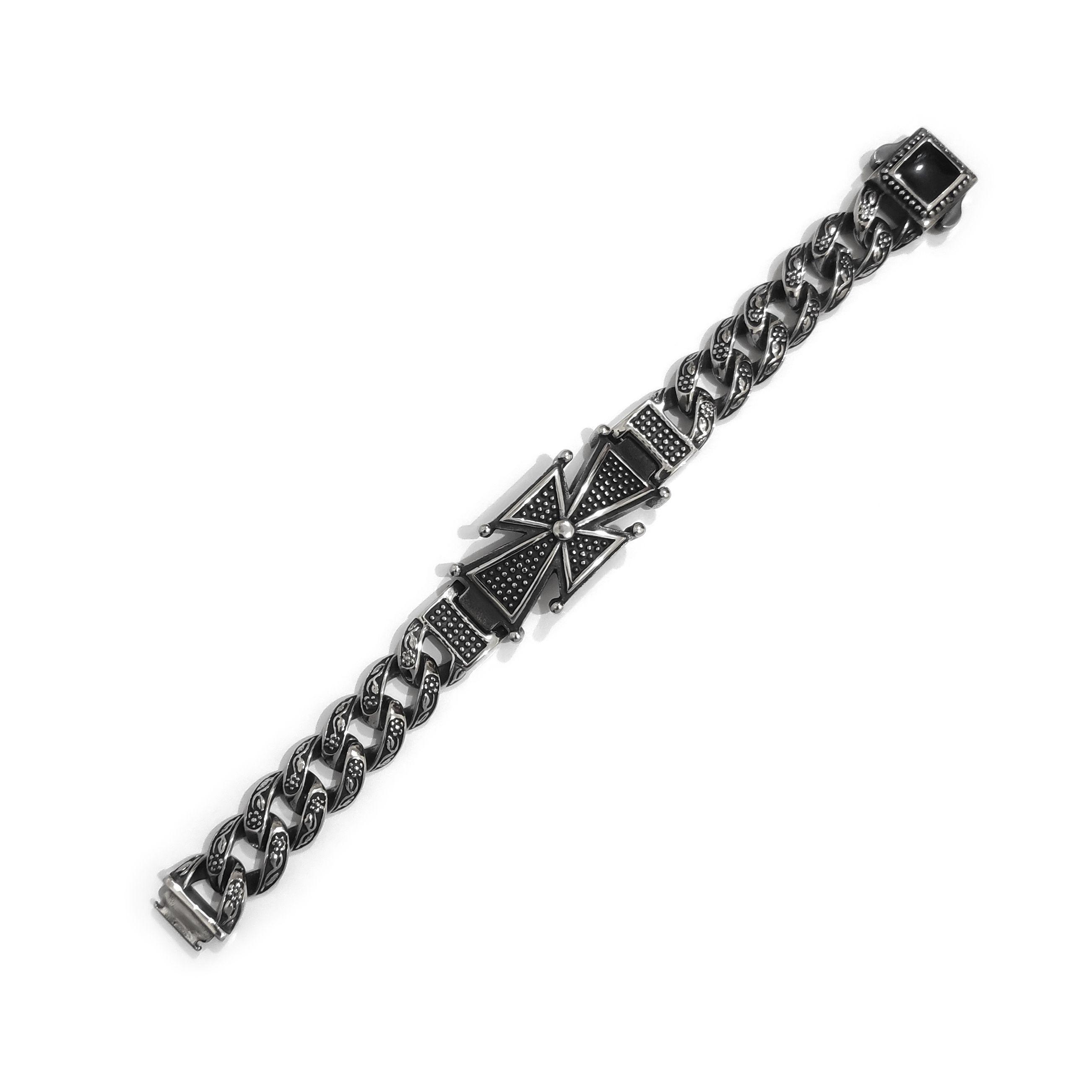 Pulsera De Acero Para Hombre Cross-3
