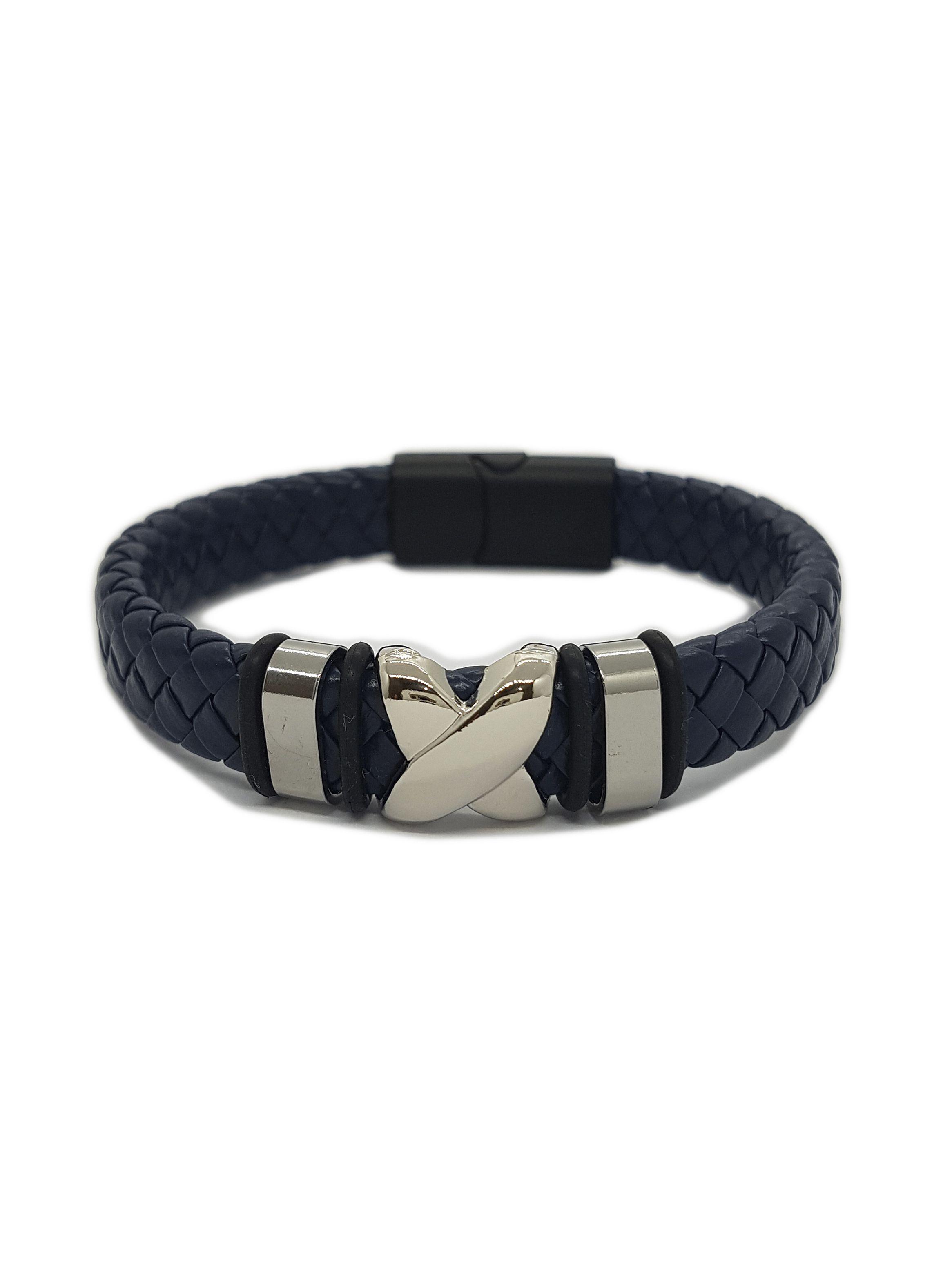 Pulsera De Ecocuero Y Fantasia Para Hombre Narqui-0