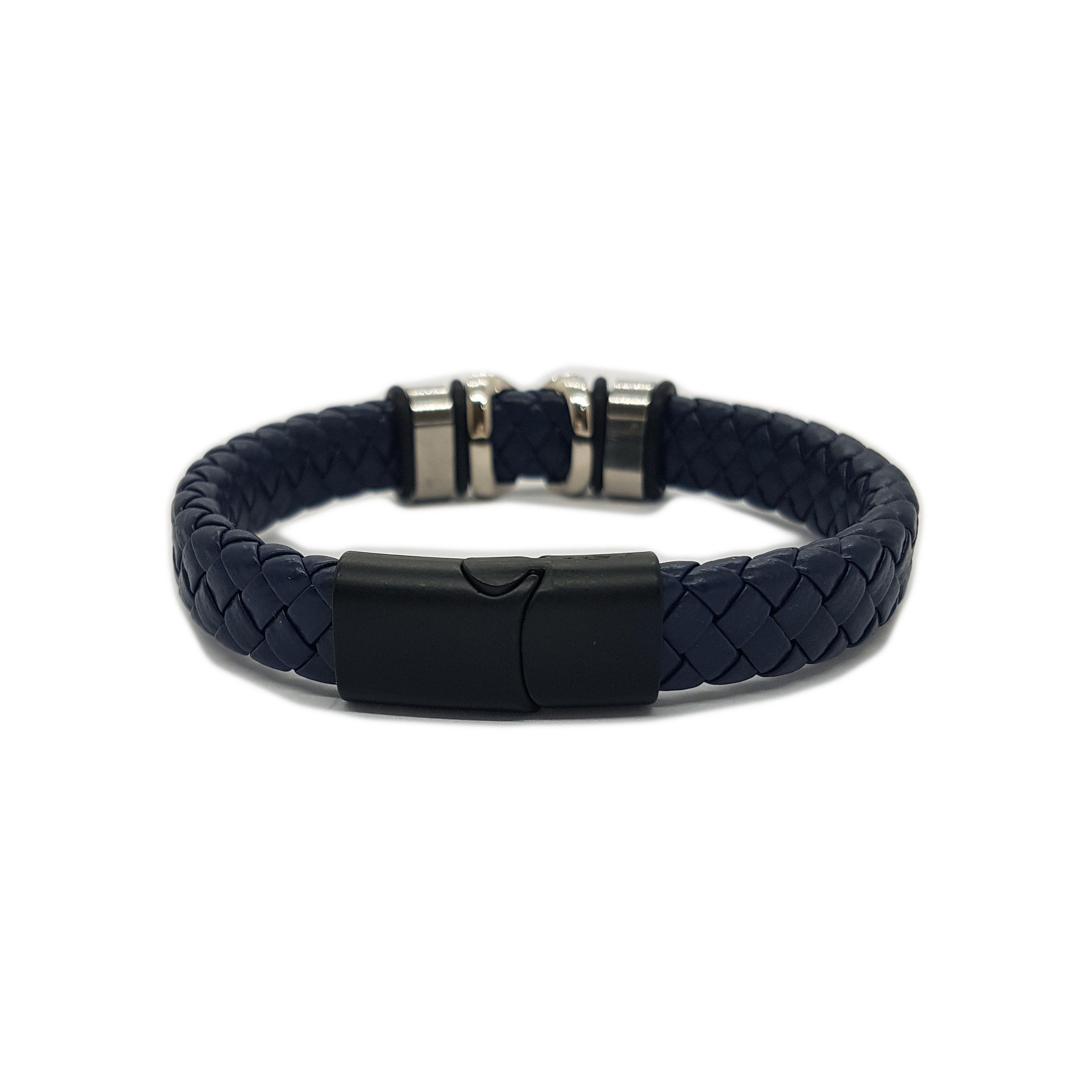 Pulsera De Ecocuero Y Fantasia Para Hombre Narqui-1
