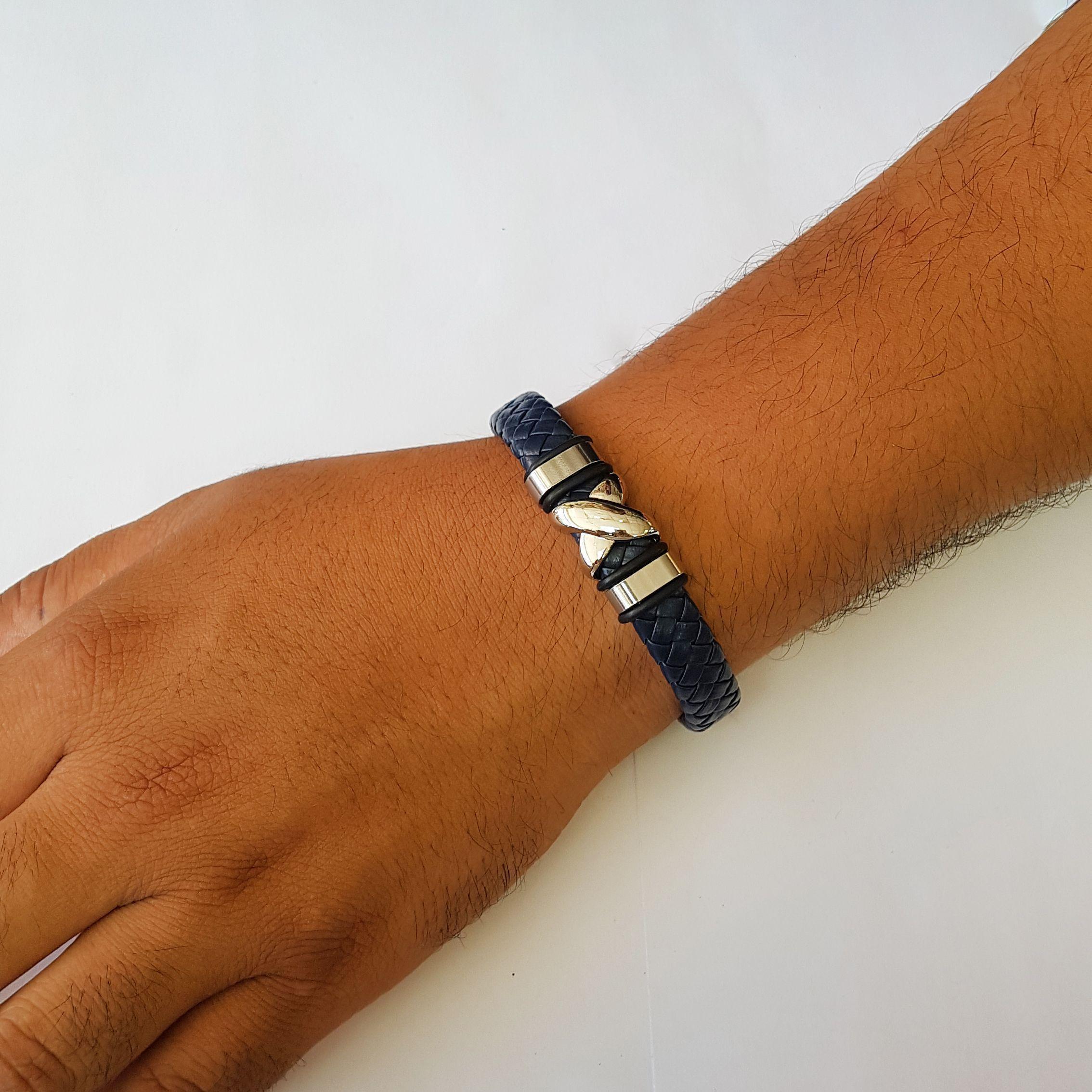 Pulsera De Ecocuero Y Fantasia Para Hombre Narqui-2
