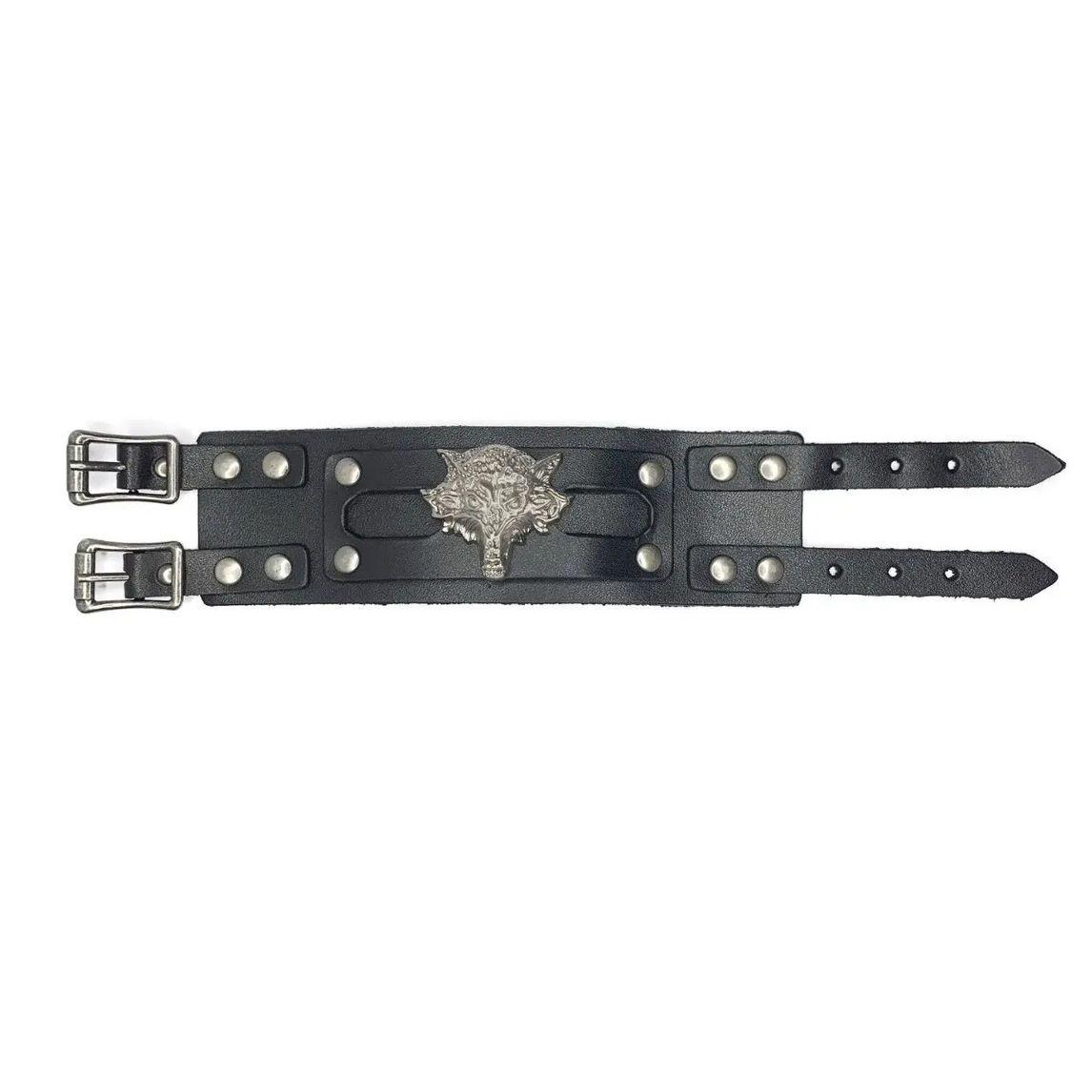 Brazalete Cuero Hombre Lobo-3