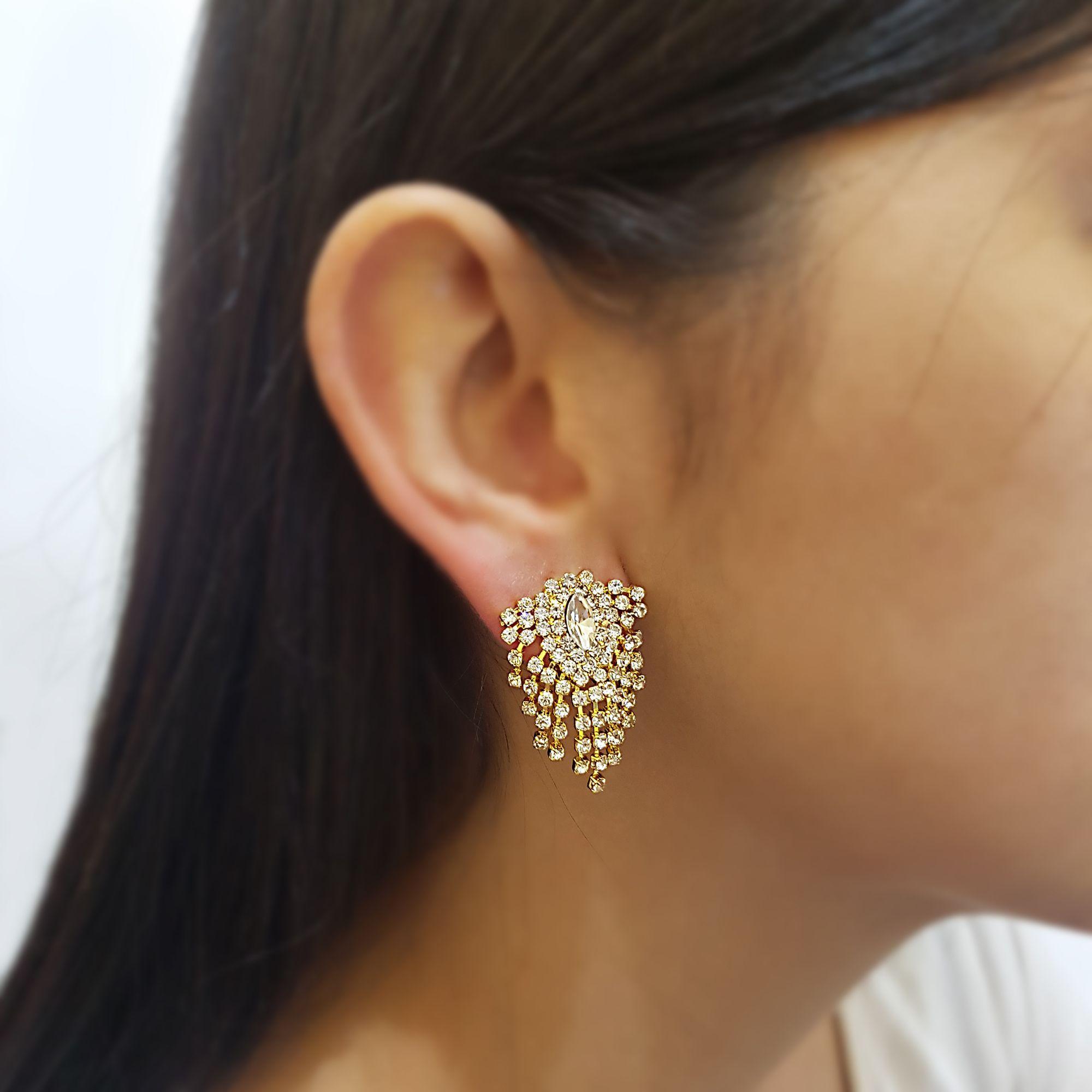 Aros Clip De Fantasía Para Fiesta De Strass Chill-2