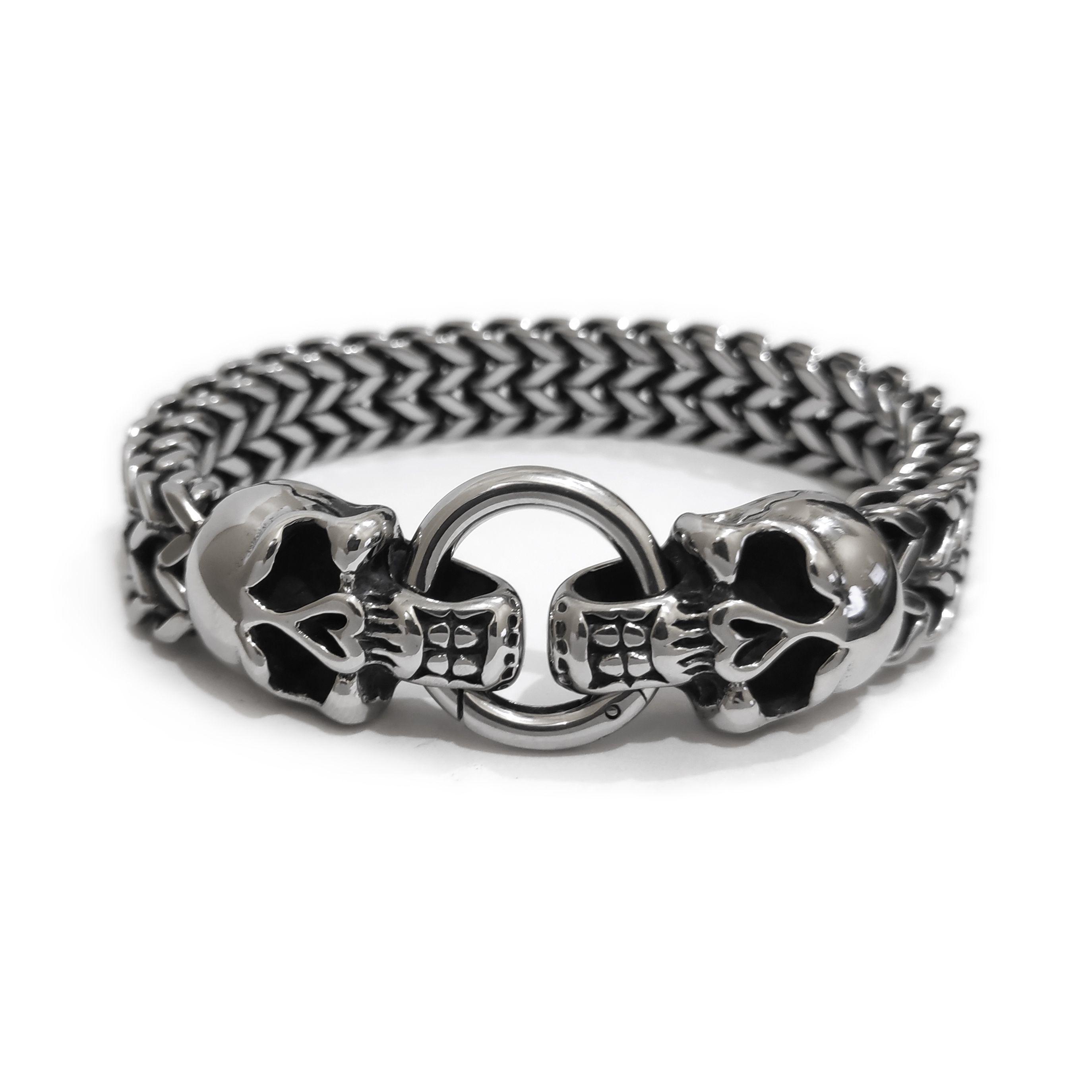 Pulsera De Acero Para Hombre Punisher-0