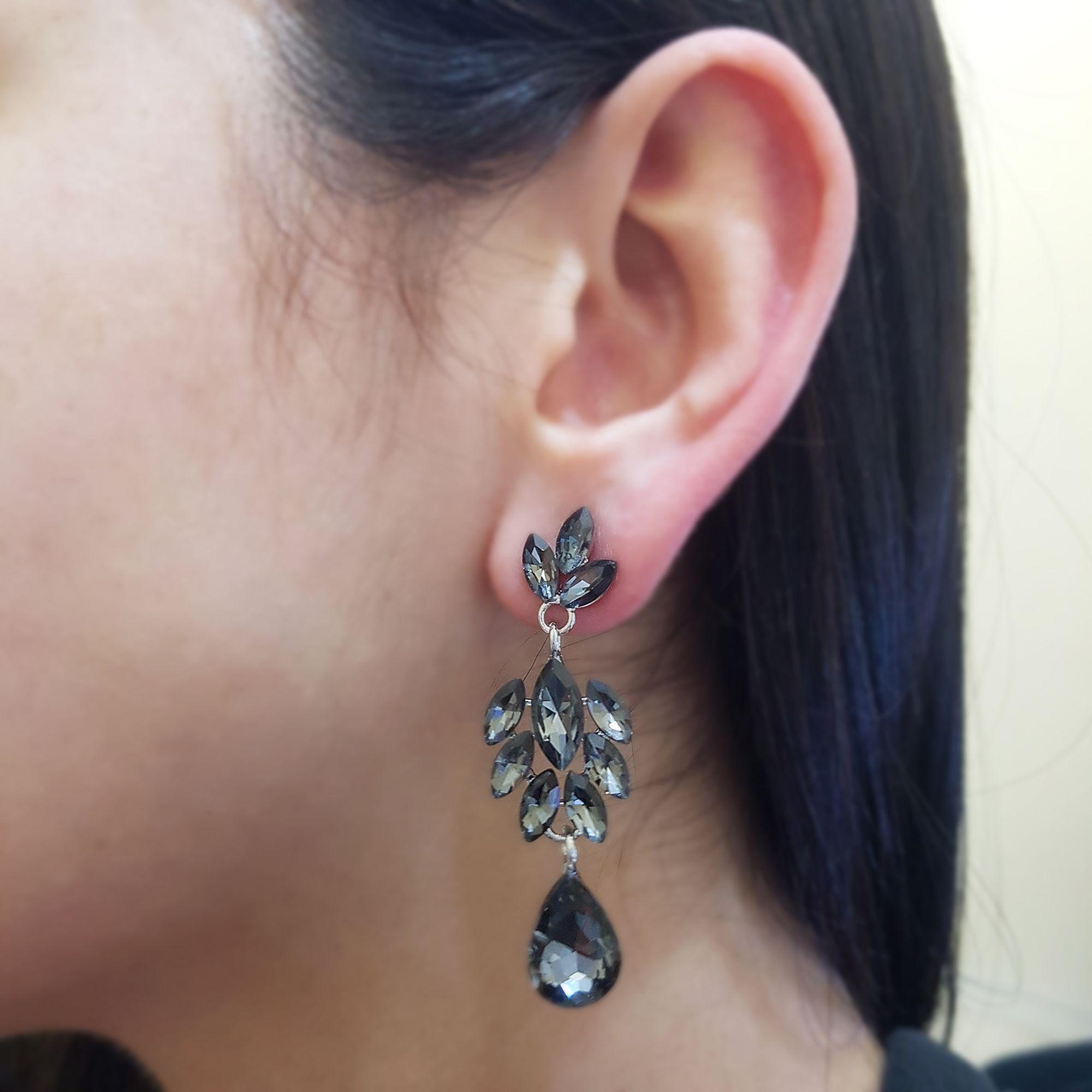 Aros De Fantasía Para Fiesta De Cristales Stylish-2