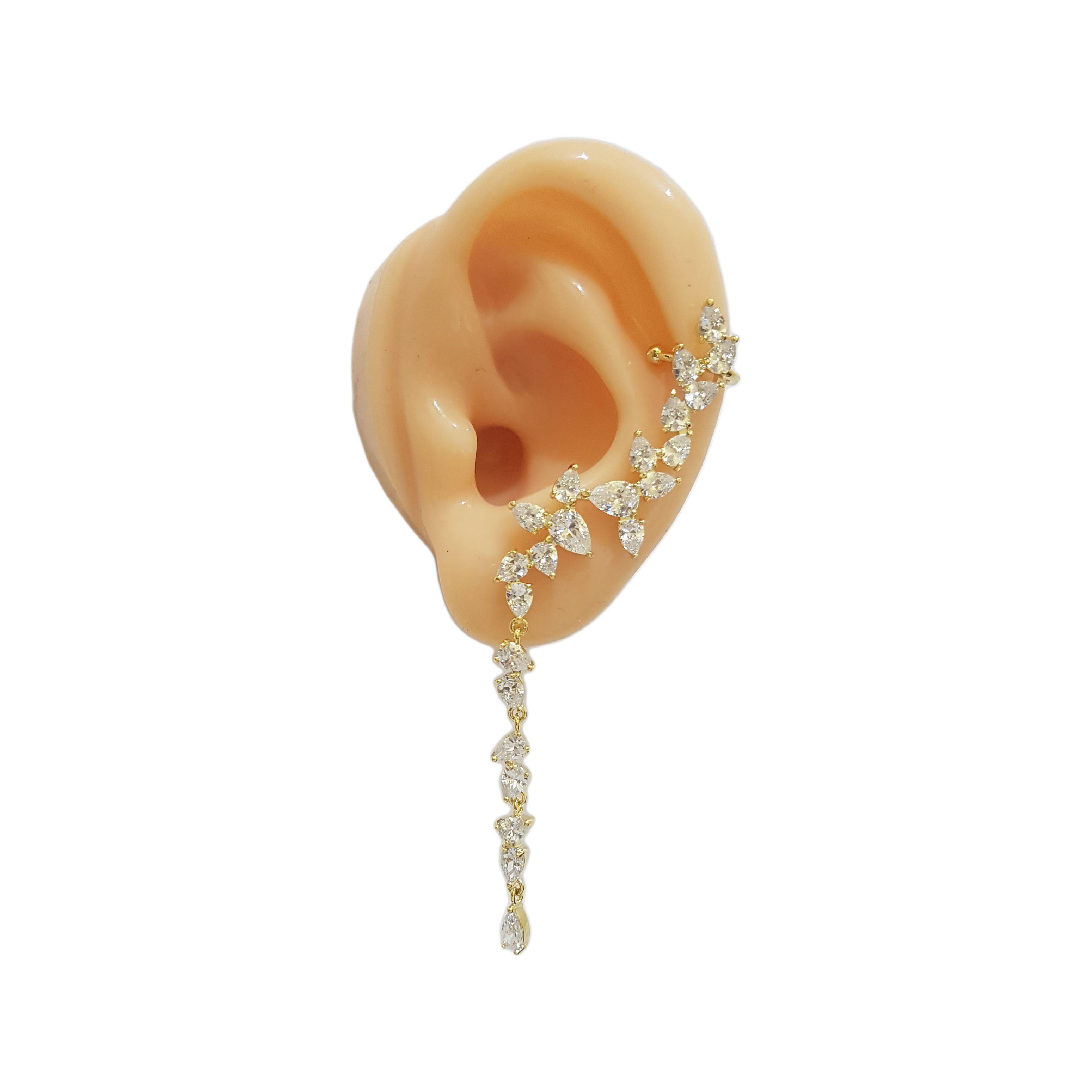 Aro Trepador A Presión Earcuff Lagrima Colgante-2