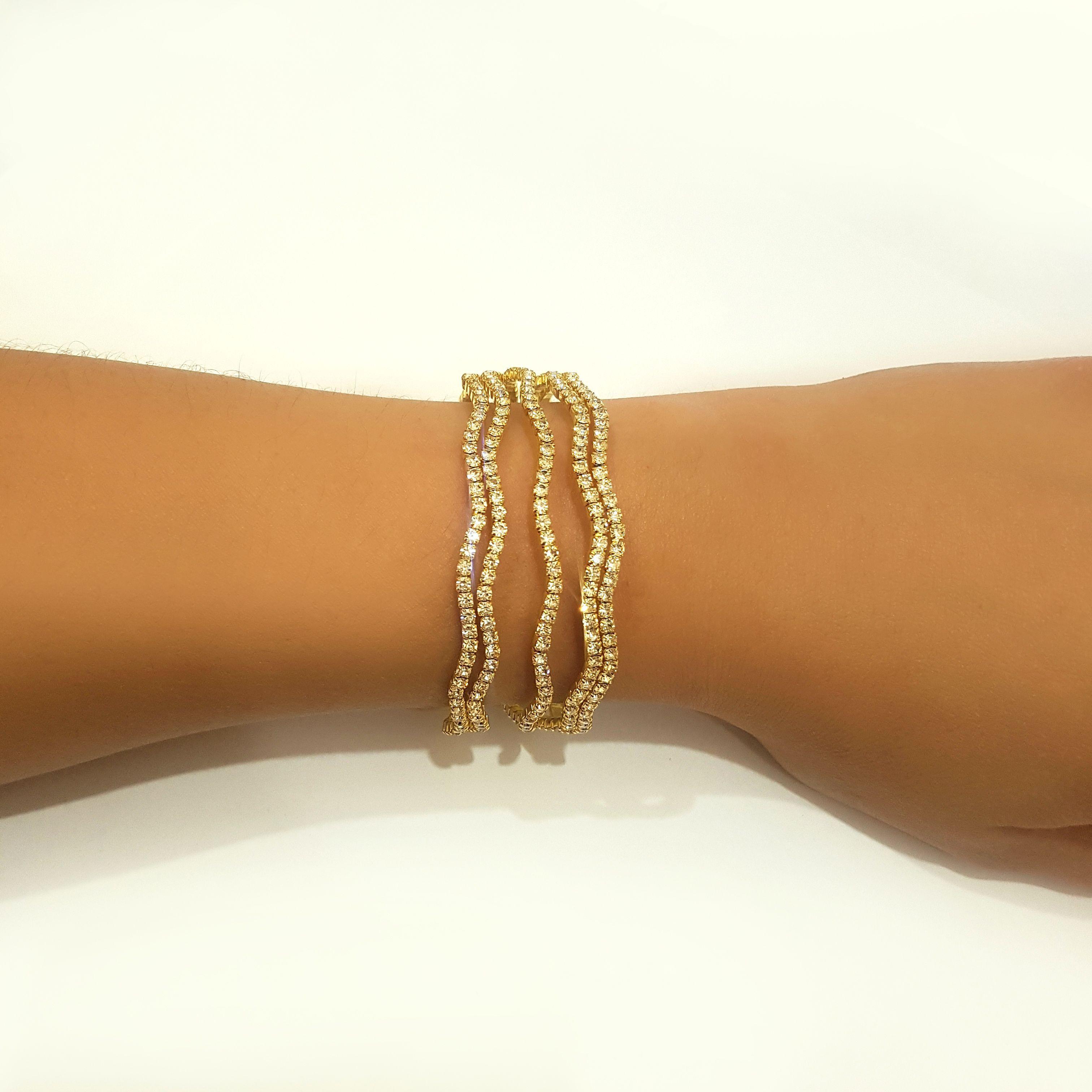 Brazalete / Pulsera Fantasía Para Fiesta De Strass Ty-3