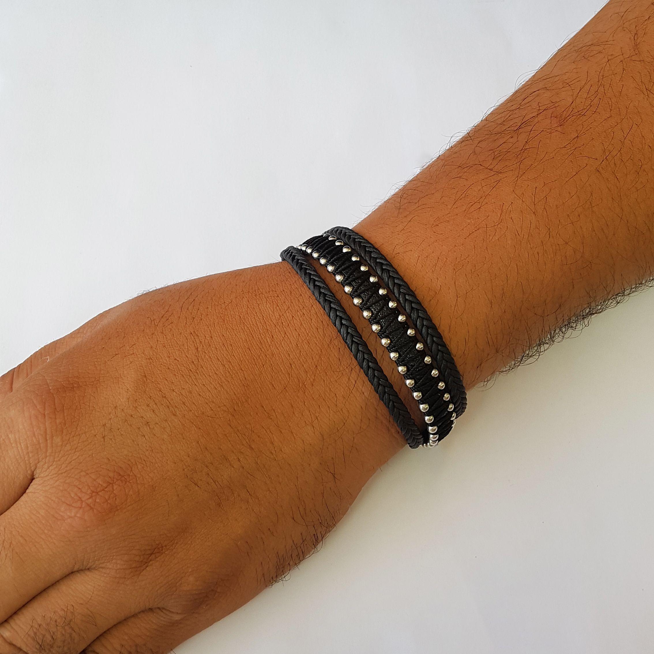 Pulsera De Ecocuero Y Fantasia Para Hombre Page-2
