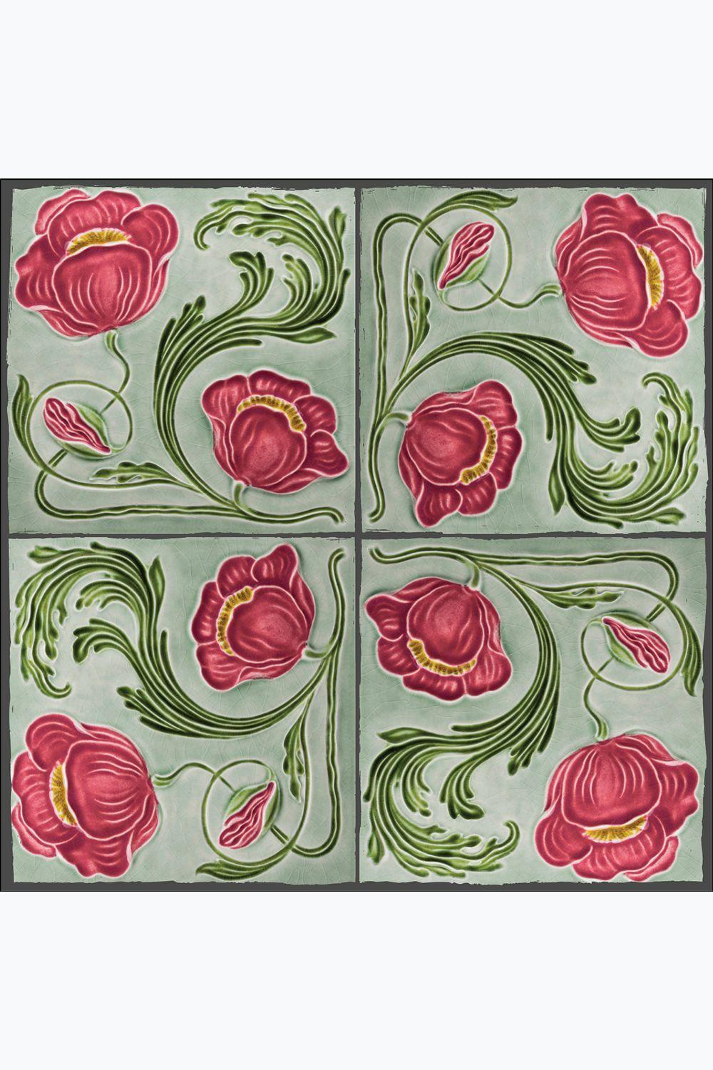 Baldosa Autoadhesiva RED POPPY-0