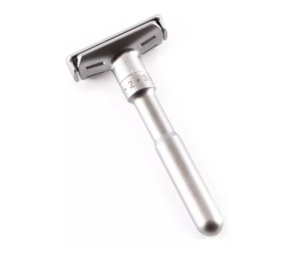 Safety Razor Maquina de Afeitar Clasica y Segura de Acero Inoxidable + 10 Hojas de Regalo-0