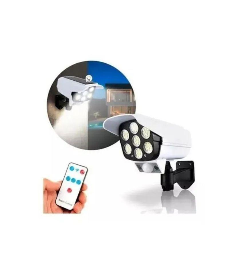 Foco Solar Tipo Camara Sensor De Movimiento + Control-1