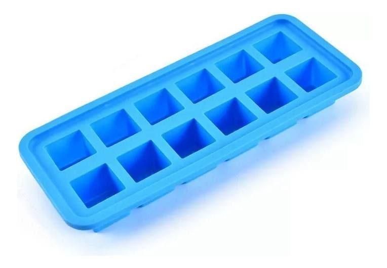 Cubetera Silicona Para Hacer Hielos Hielera 12 Cubos Variado-1